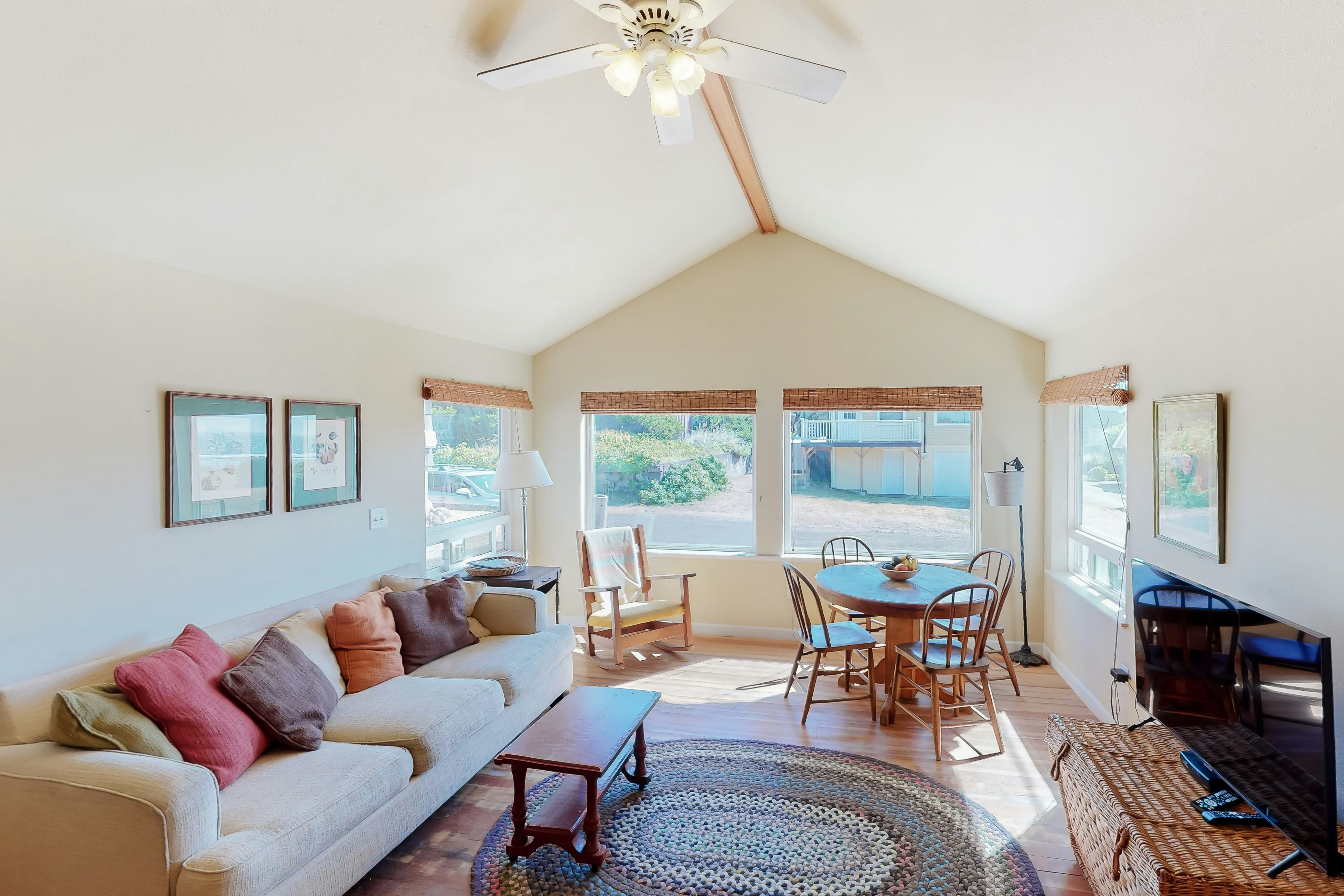 Family-friendly house w/ocean and beach views, WiFi, & steps away from the beach