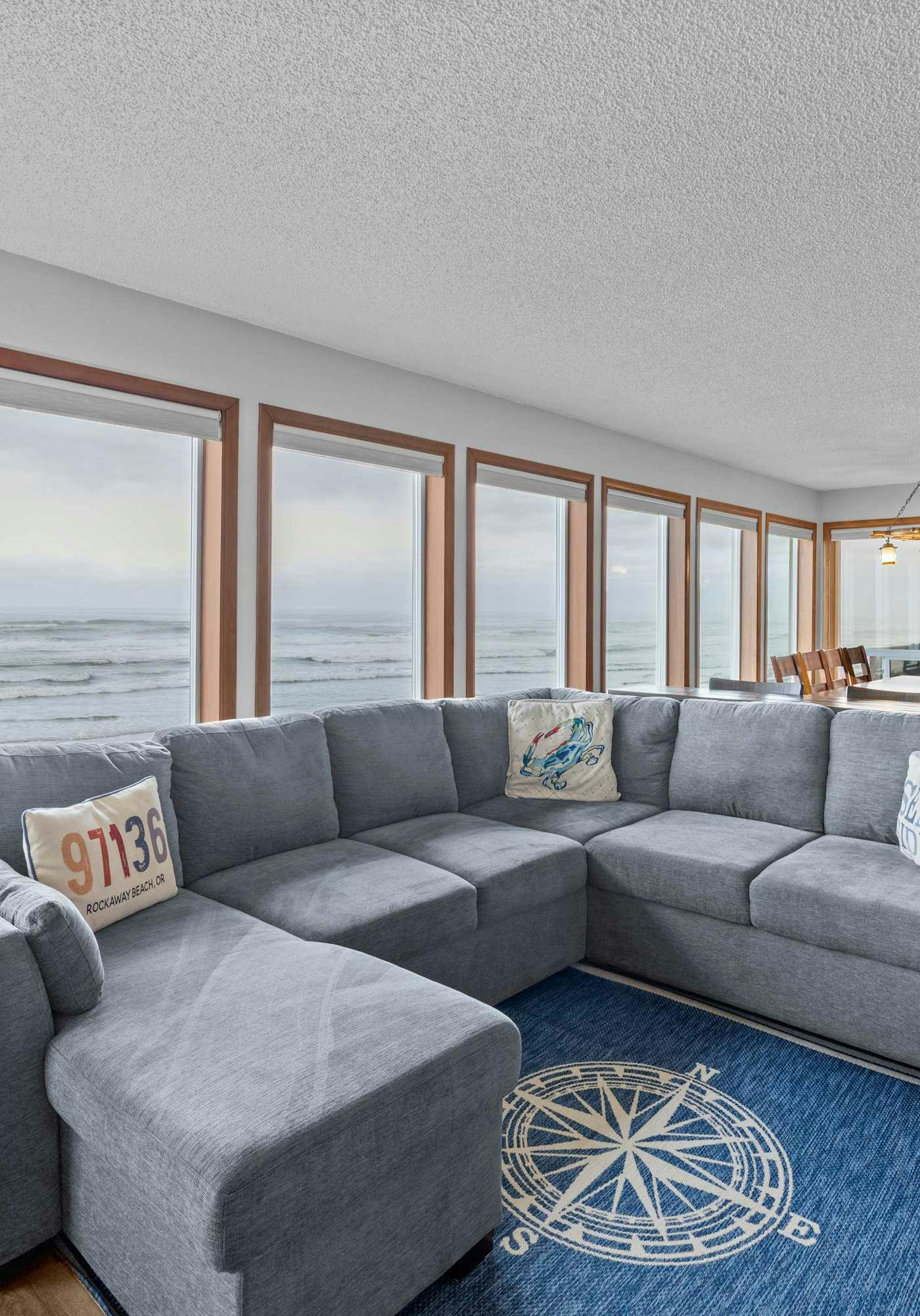 Prime Direct Beachfront Retreat with private deck with views | Dogs Welcome