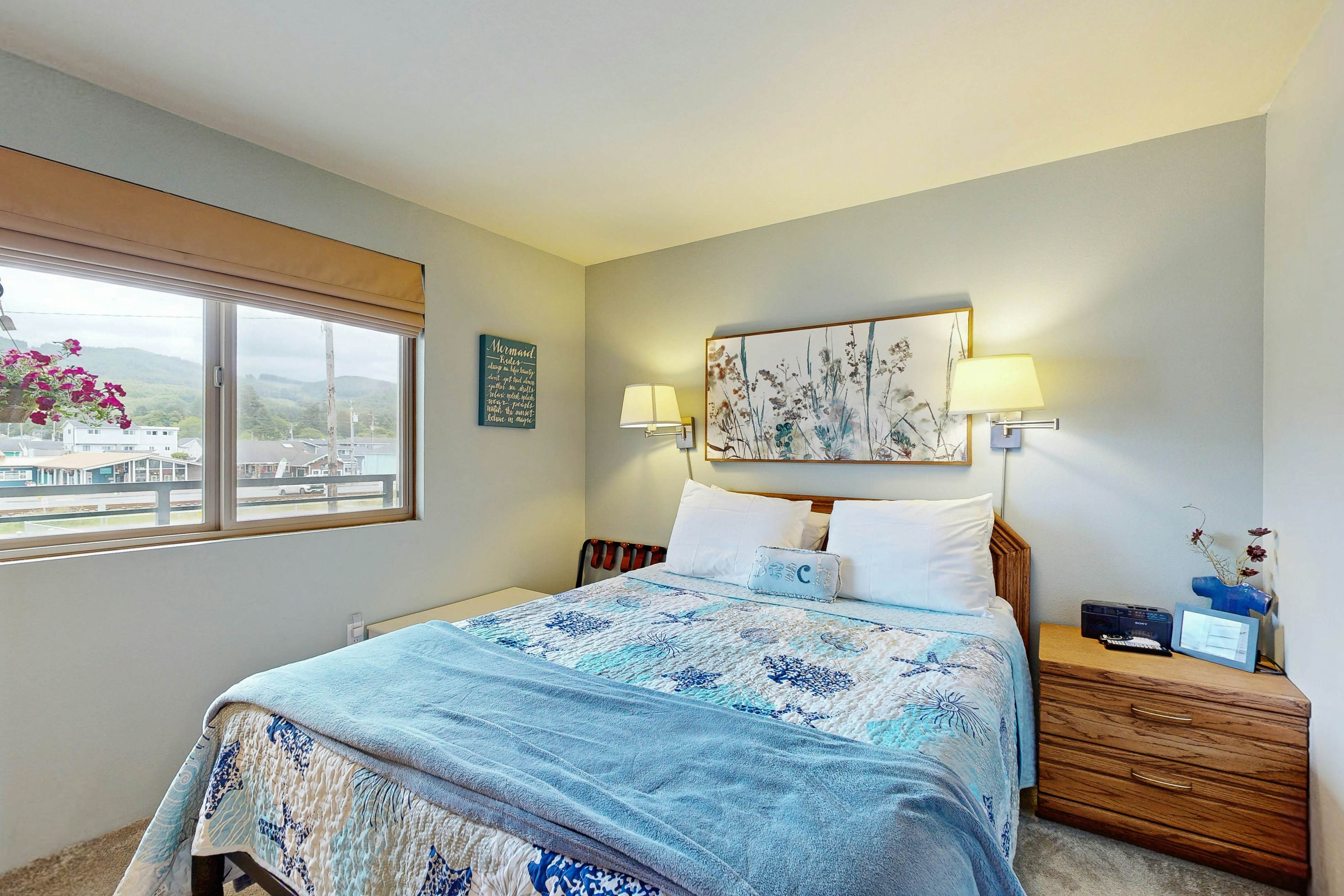 Beachfront condo boasting beautiful views a private balcony and perfect location