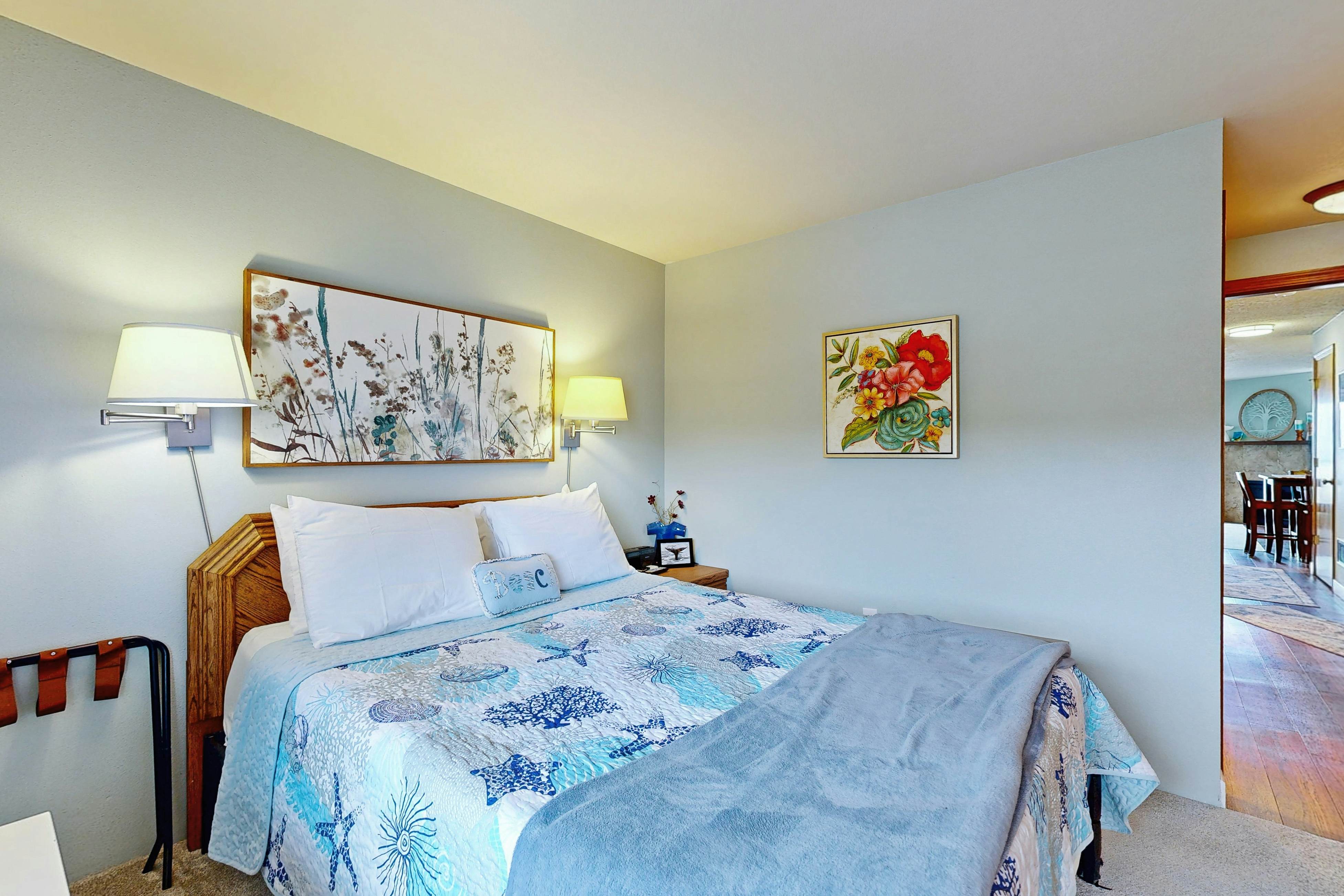 Beachfront condo boasting beautiful views a private balcony and perfect location