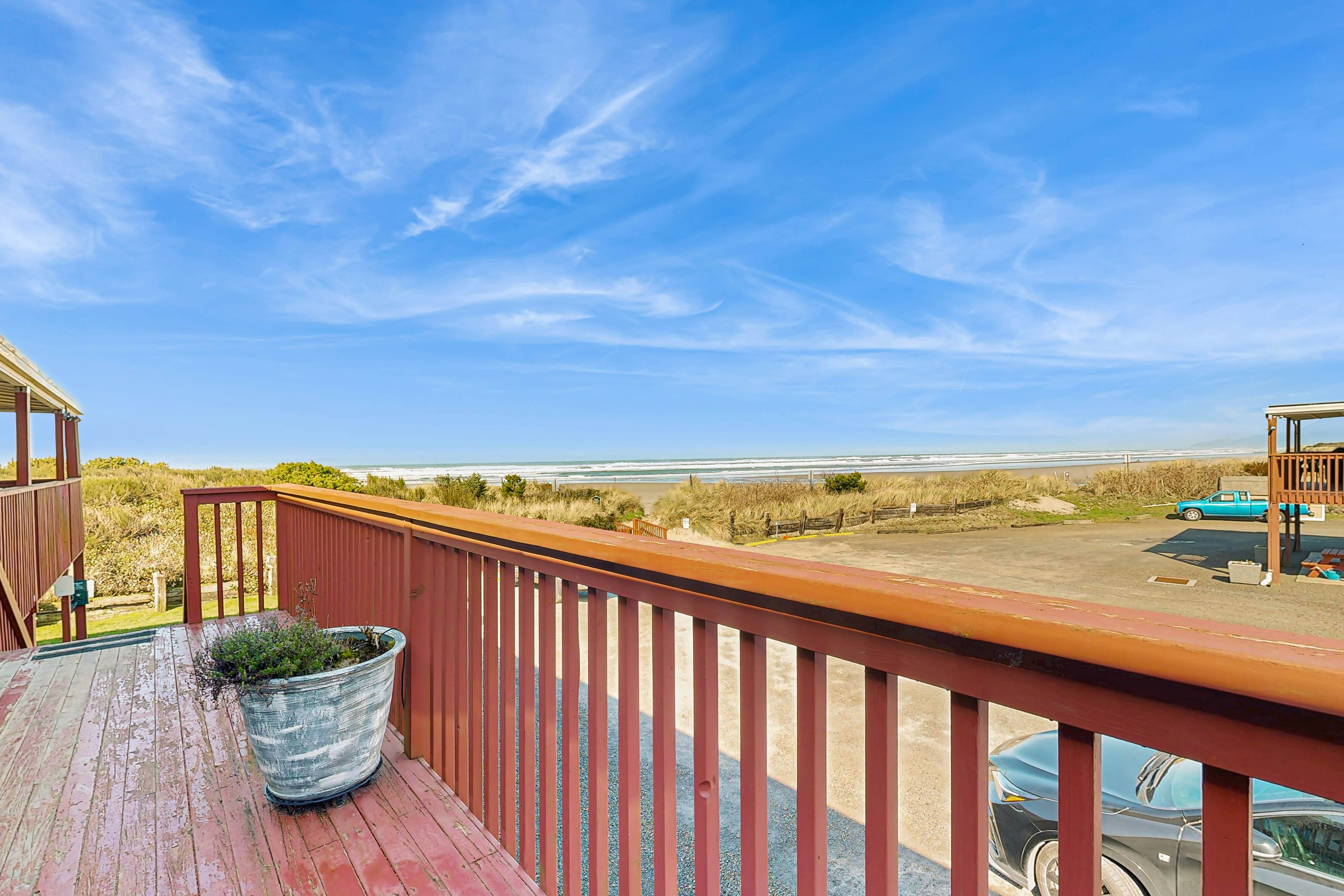 Dog-Friendly Waterfront Condo with Ocean Views - Moments From the Beach & Town