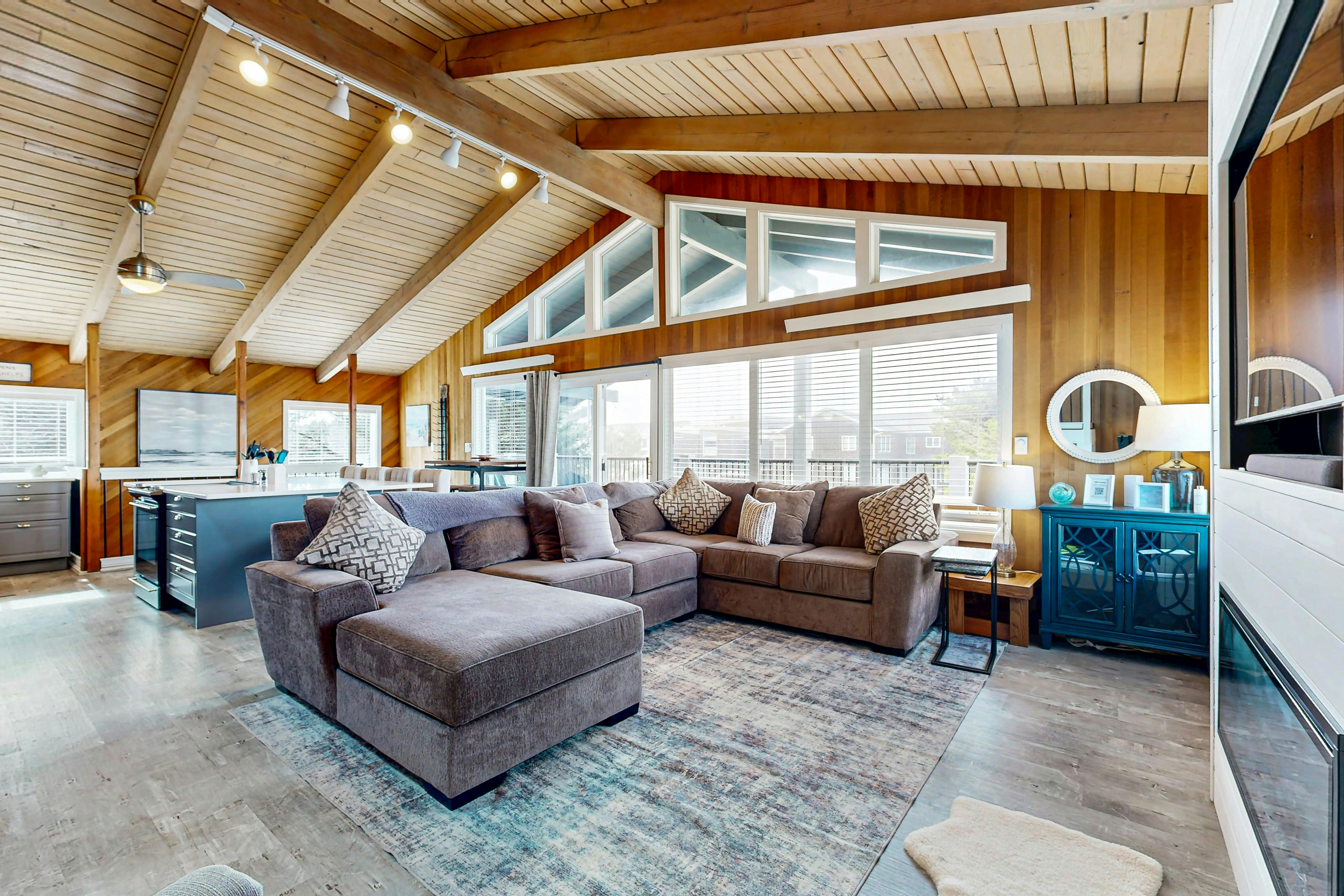 Renovated home near beach access with two kitchens and fireplace dog friendly