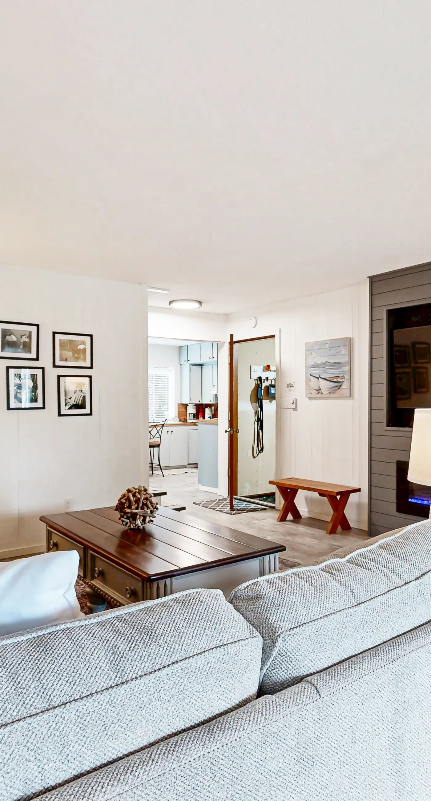 Renovated home near beach access with two kitchens and fireplace dog friendly