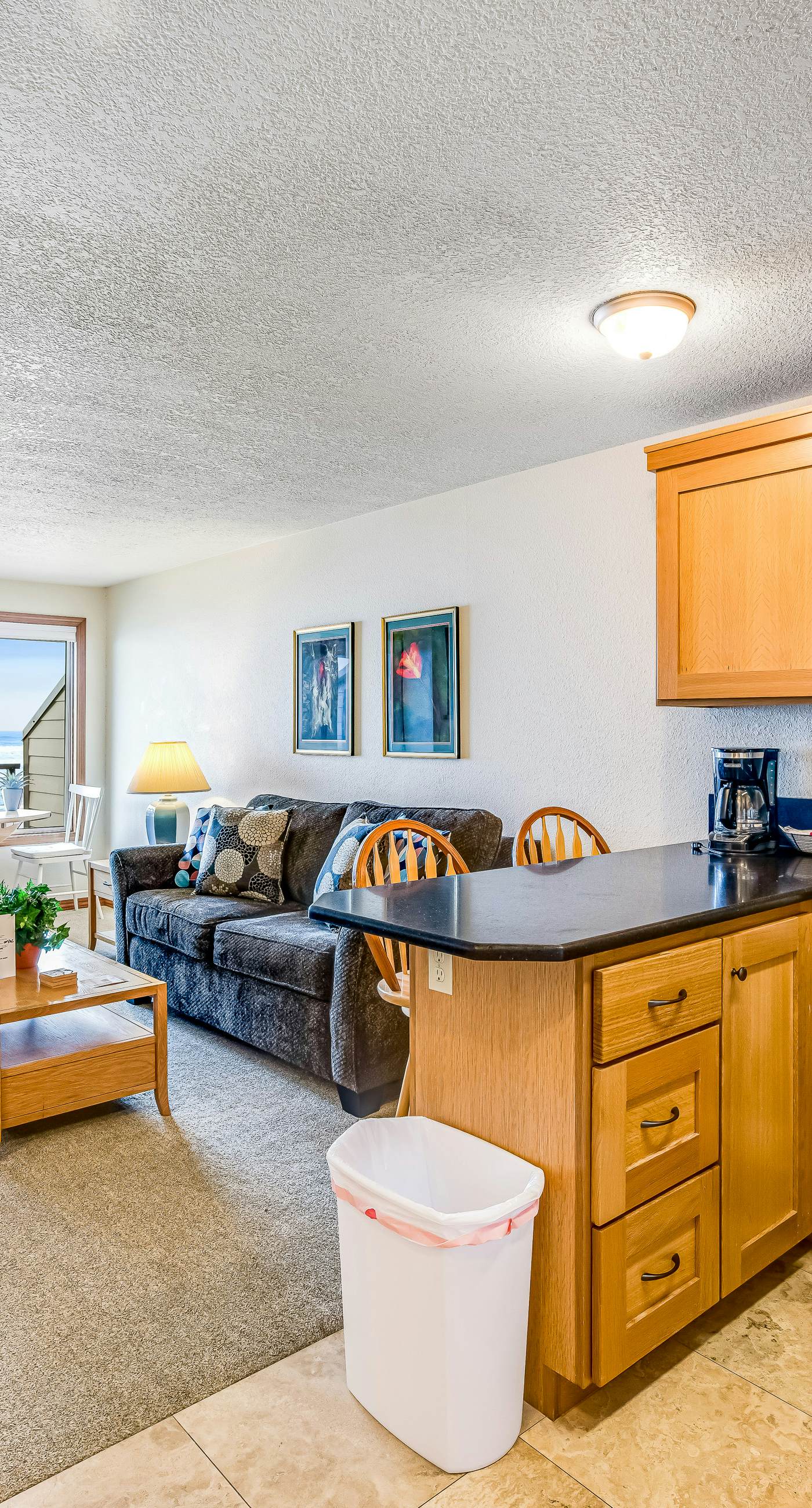 Waterfront condo with furnished balcony ocean views and great location