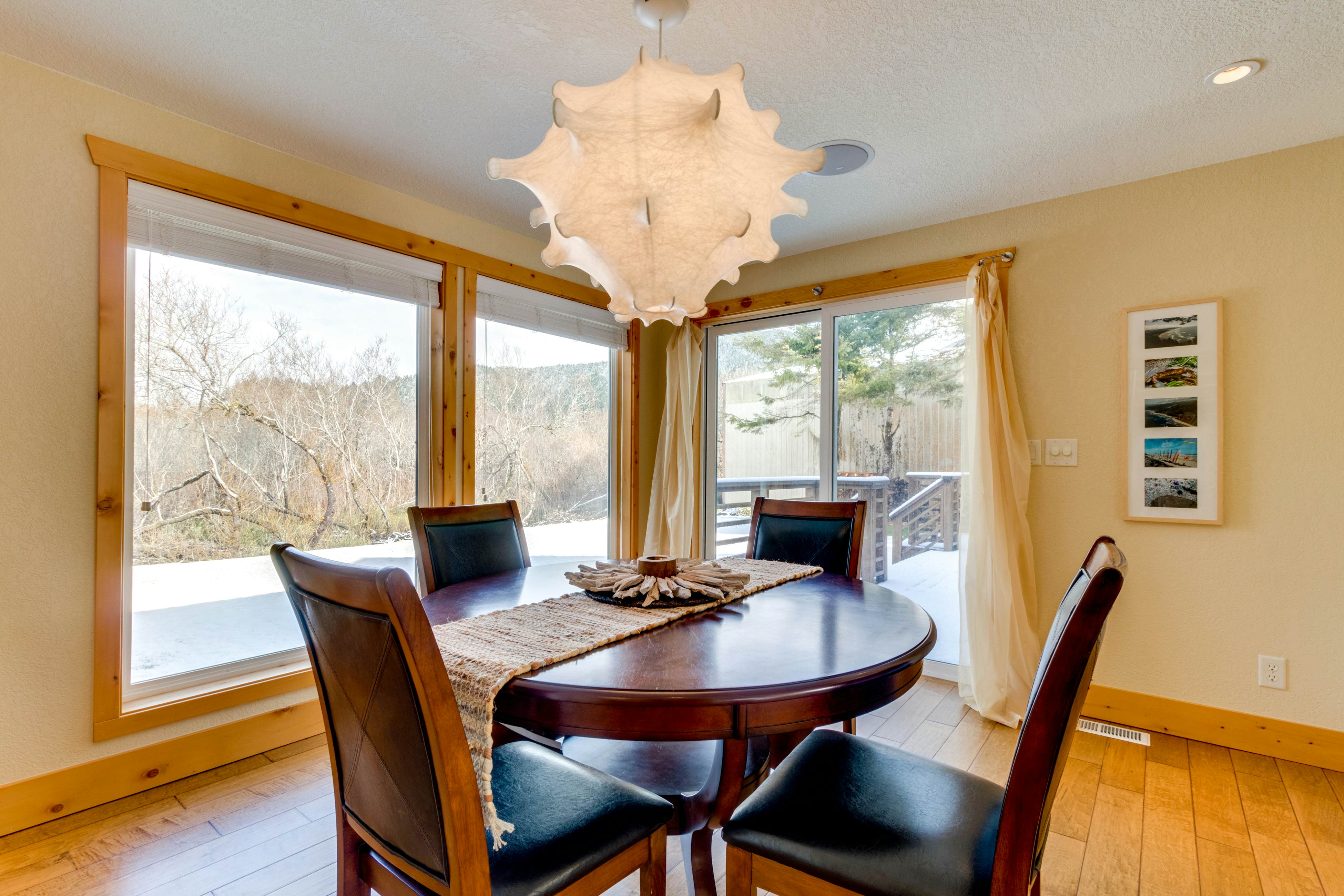 Waterfront home with furnished deck, firepit & amazing views - walk to the beach