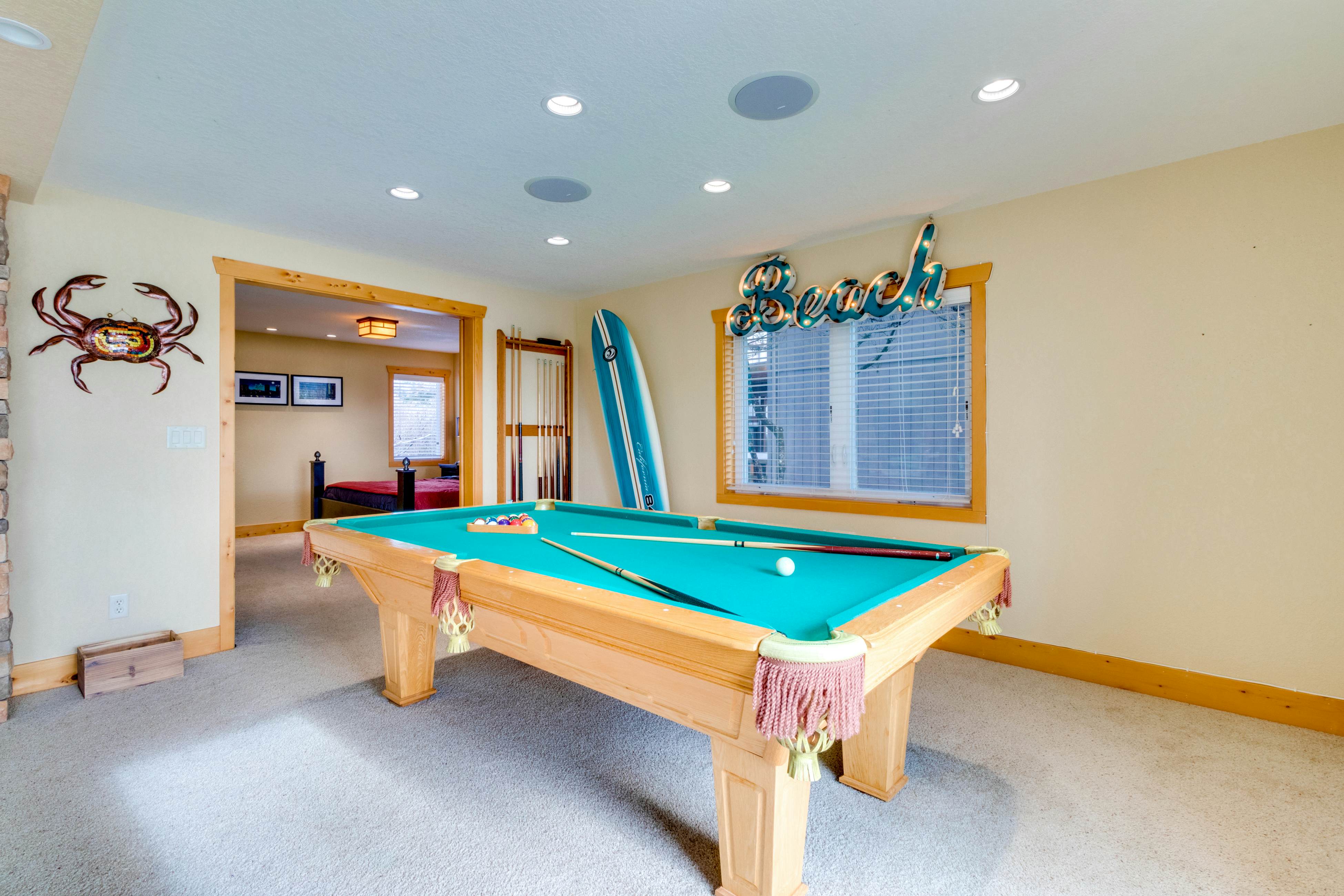 Waterfront home with furnished deck, firepit & amazing views - walk to the beach