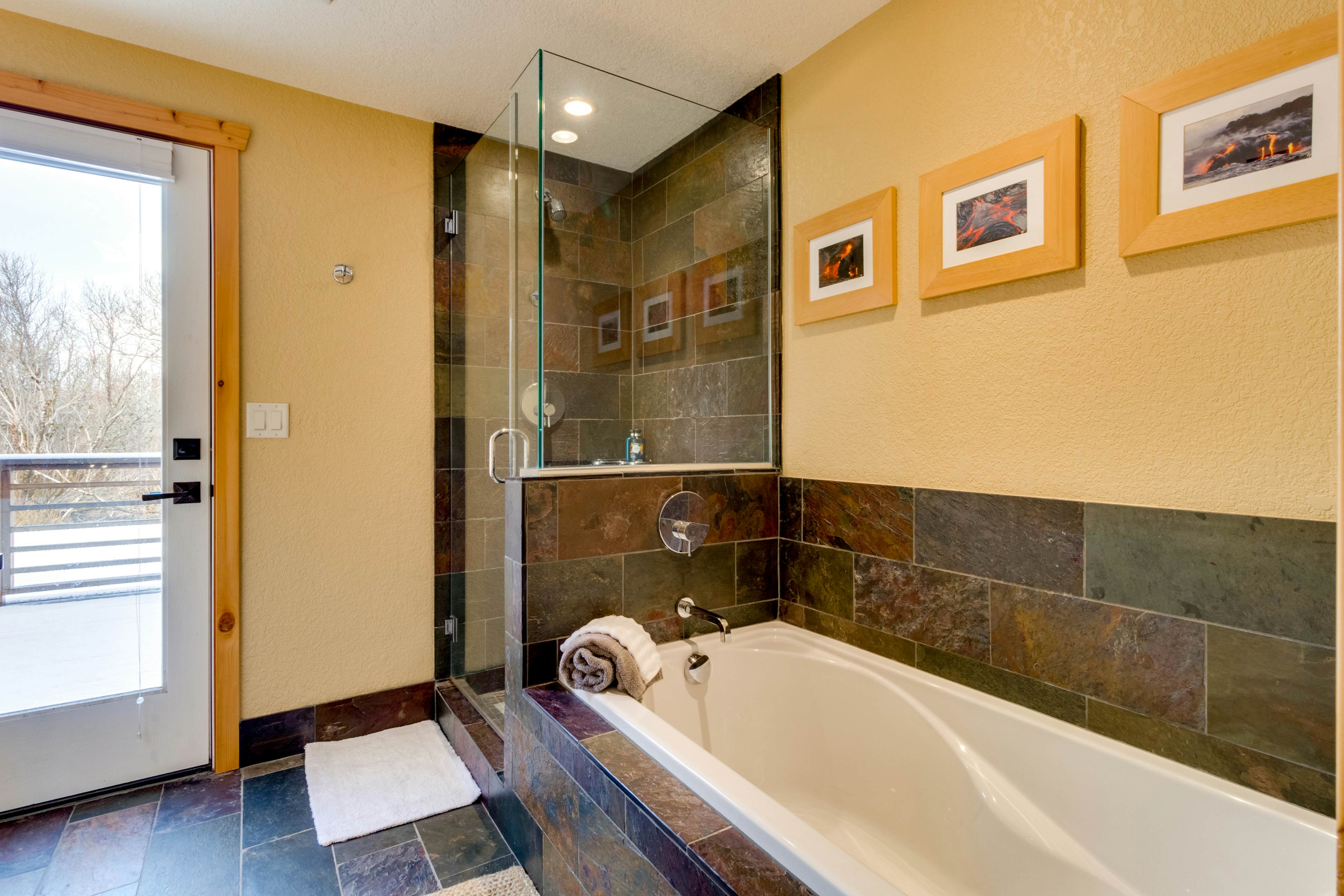 Waterfront home with furnished deck, firepit & amazing views - walk to the beach