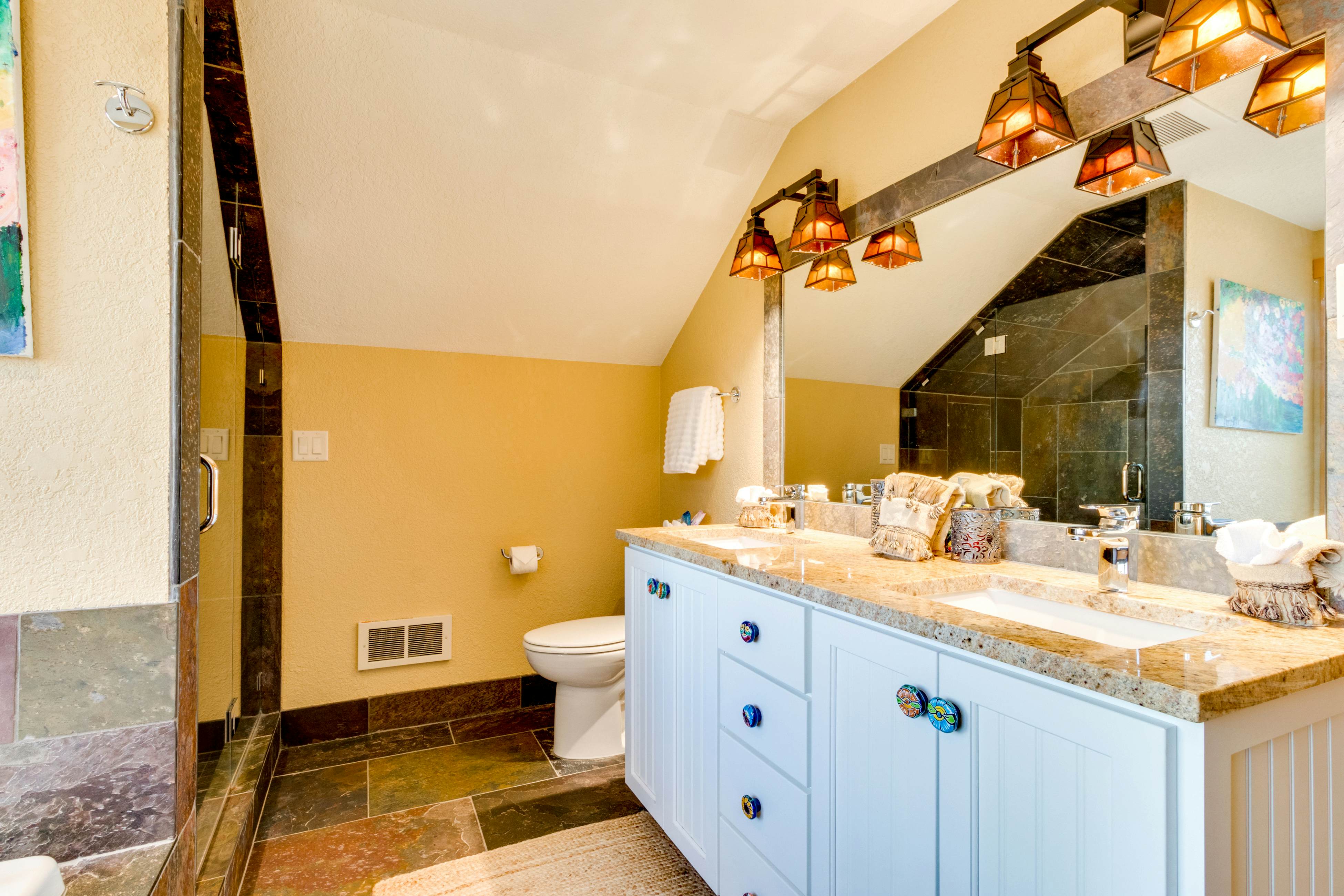 Waterfront home with furnished deck, firepit & amazing views - walk to the beach