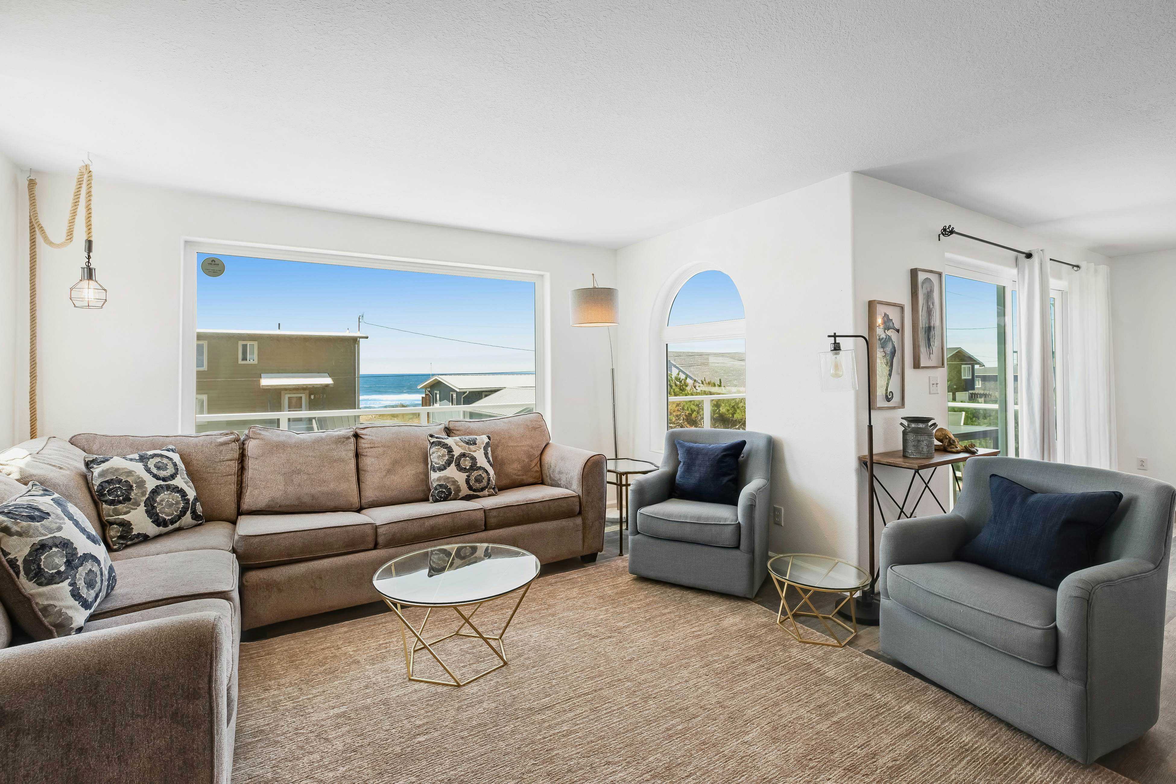 Dog-friendly, ocean view home w/ deck & enclosed yard - 1 block to beach