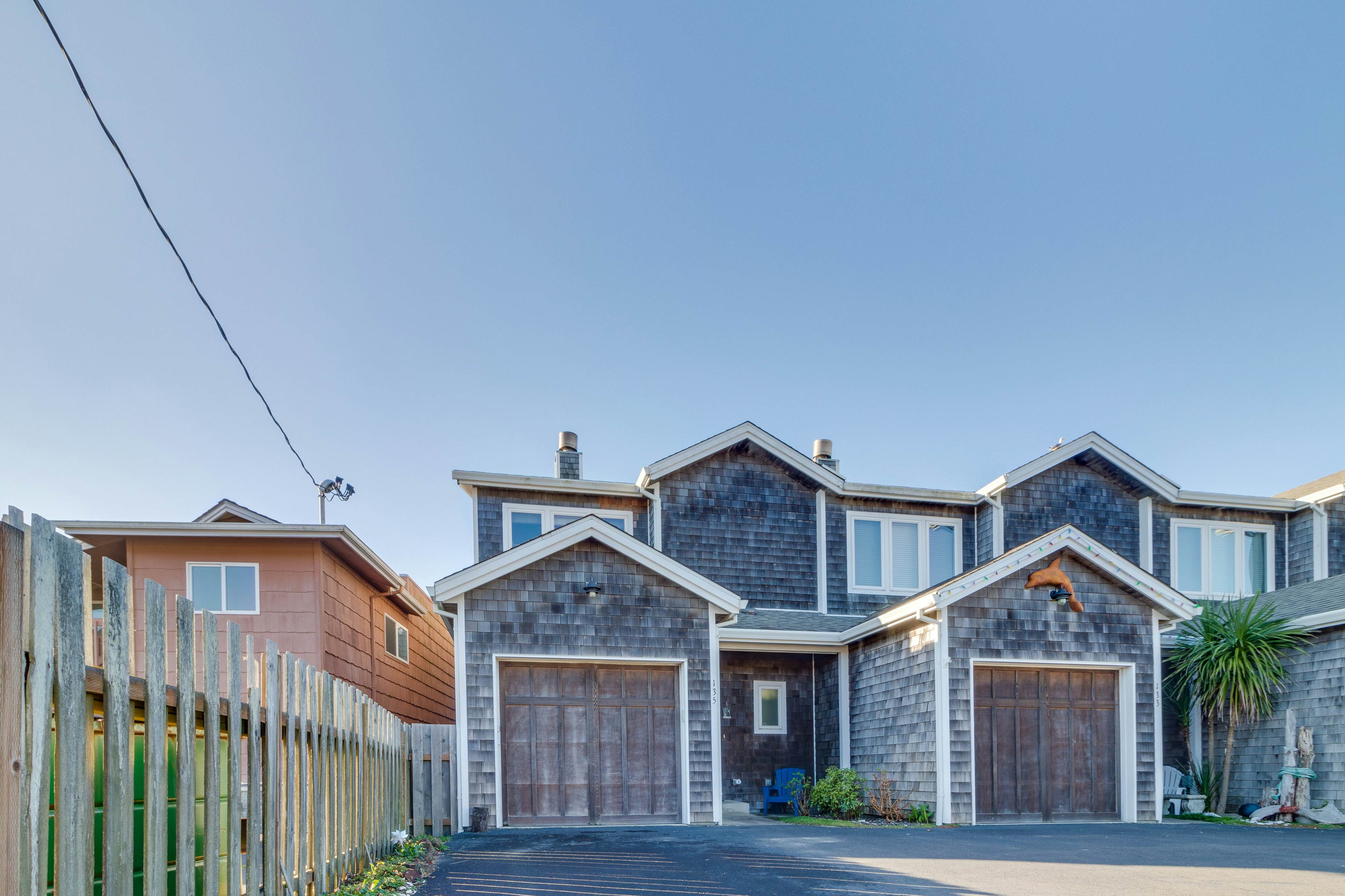 Dog-Friendly, Waterfront Bungalow Just Steps to the Sand and Waves