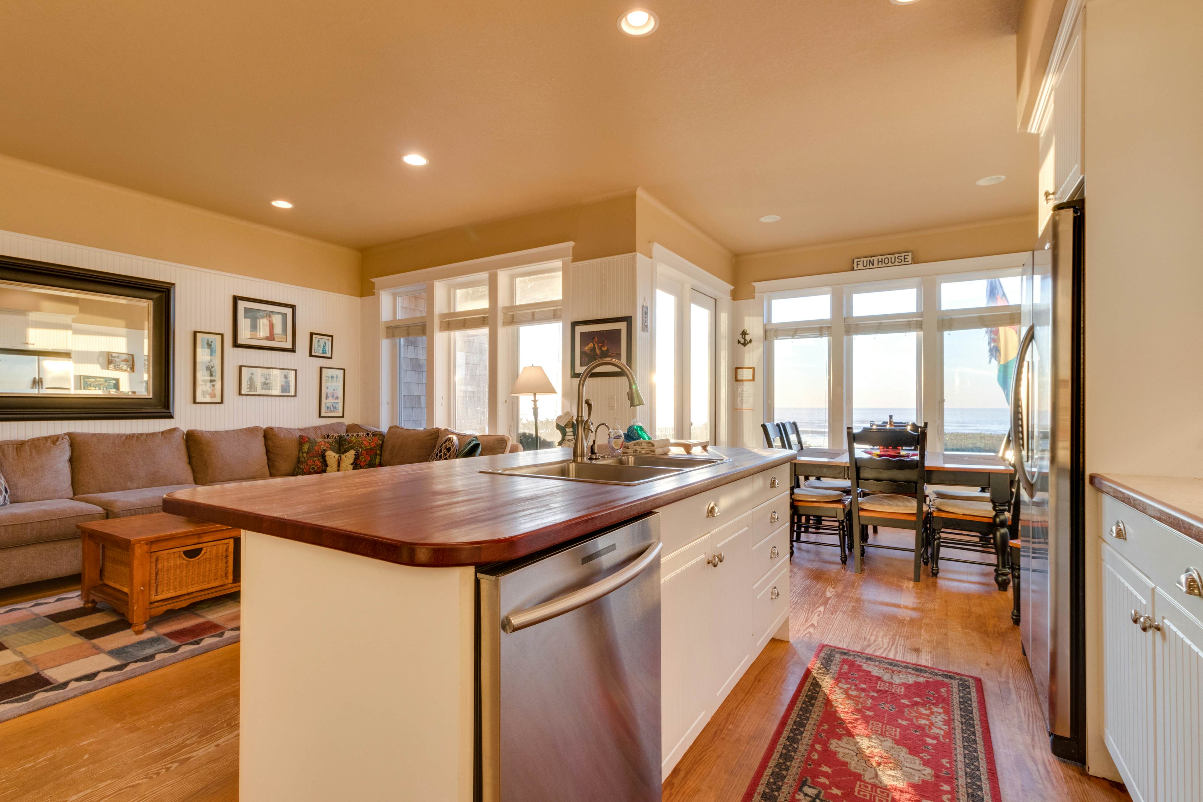 Dog-Friendly, Waterfront Bungalow Just Steps to the Sand and Waves