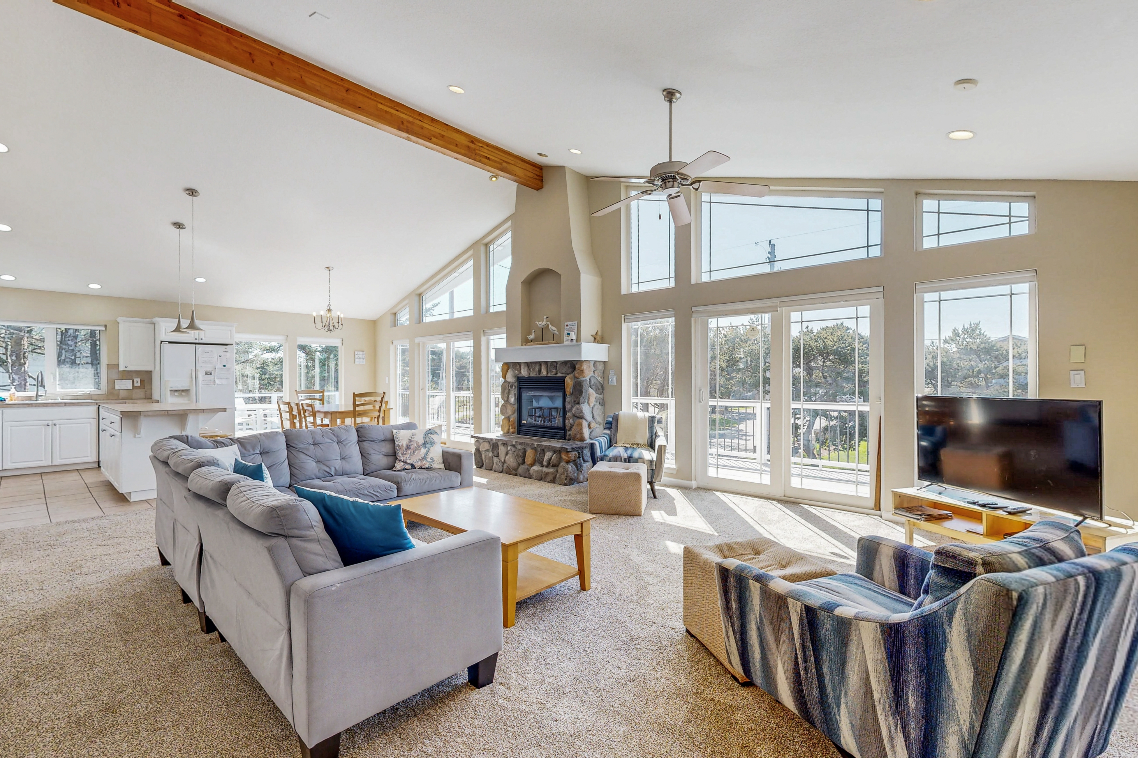 Ocean side home steps from sand dog friendly