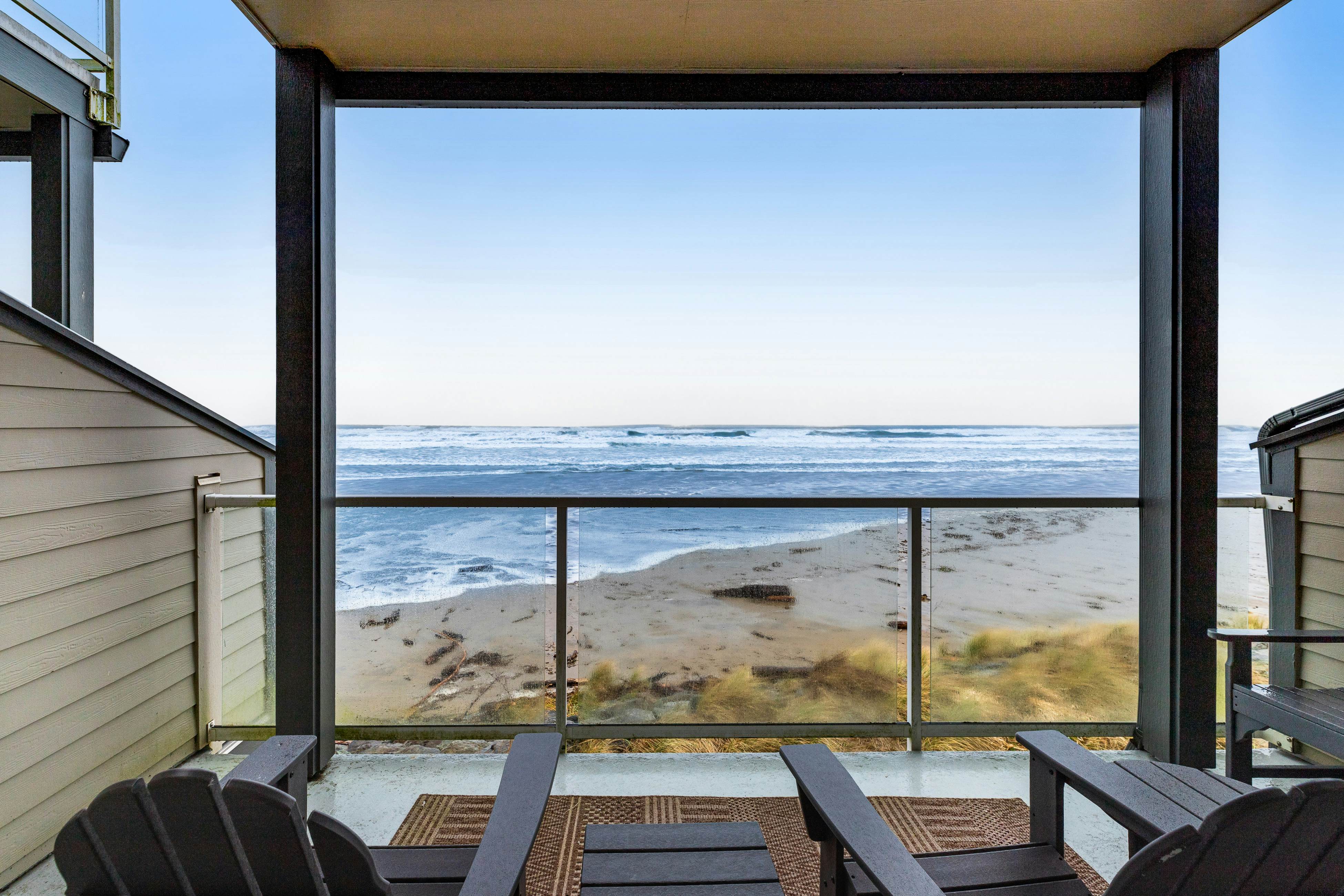 Oceanfront townhome with amazing views, decks, beach access, & updated kitchen