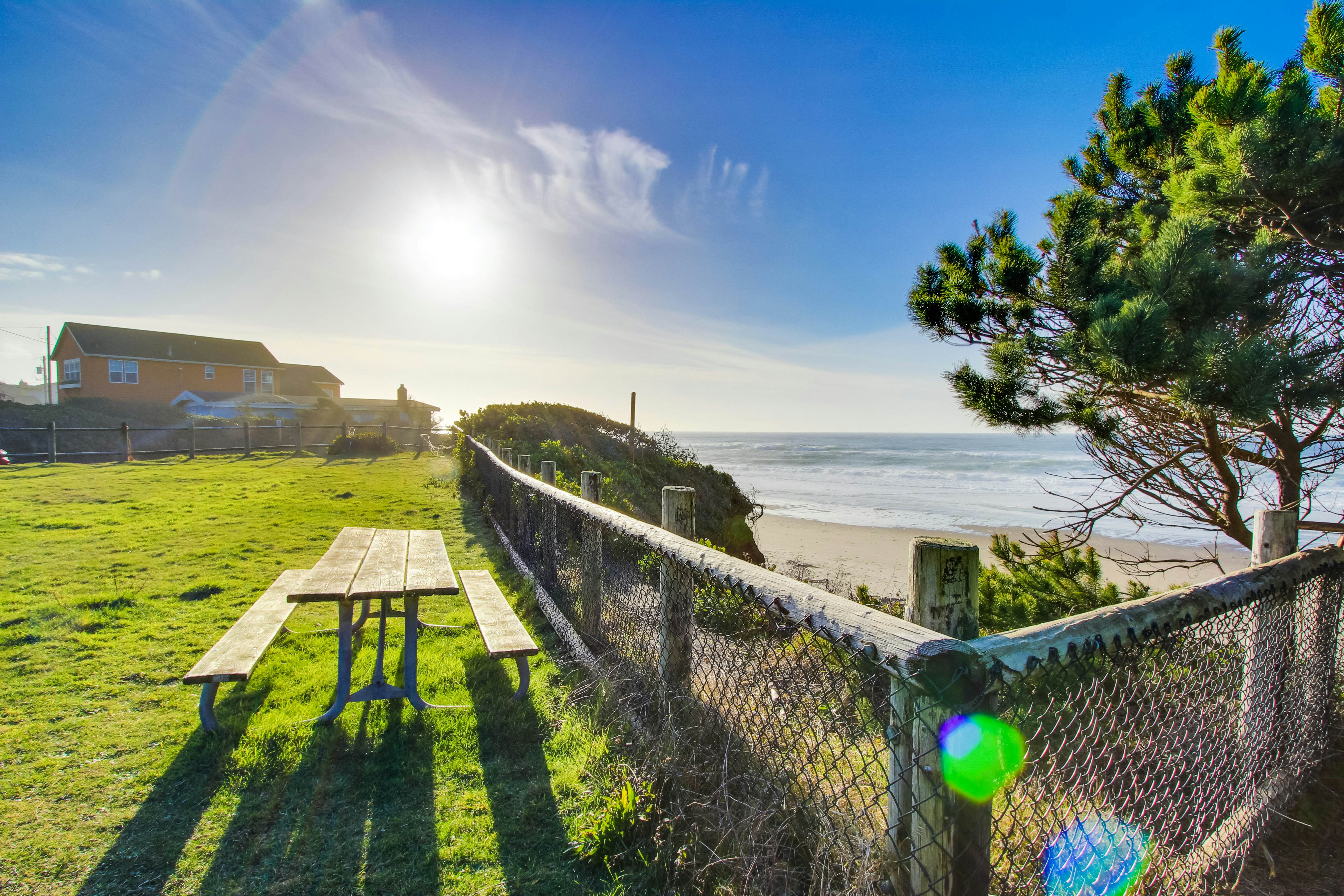 Dog-Friendly Oceanfront Home with Easy Beach Access & Large Deck - Walk to Park