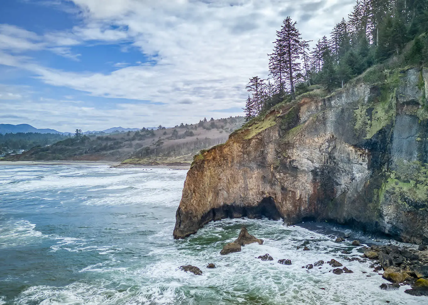 Oceanfront cottage with hot tub beach access fireplace and WiFi Dog friendly