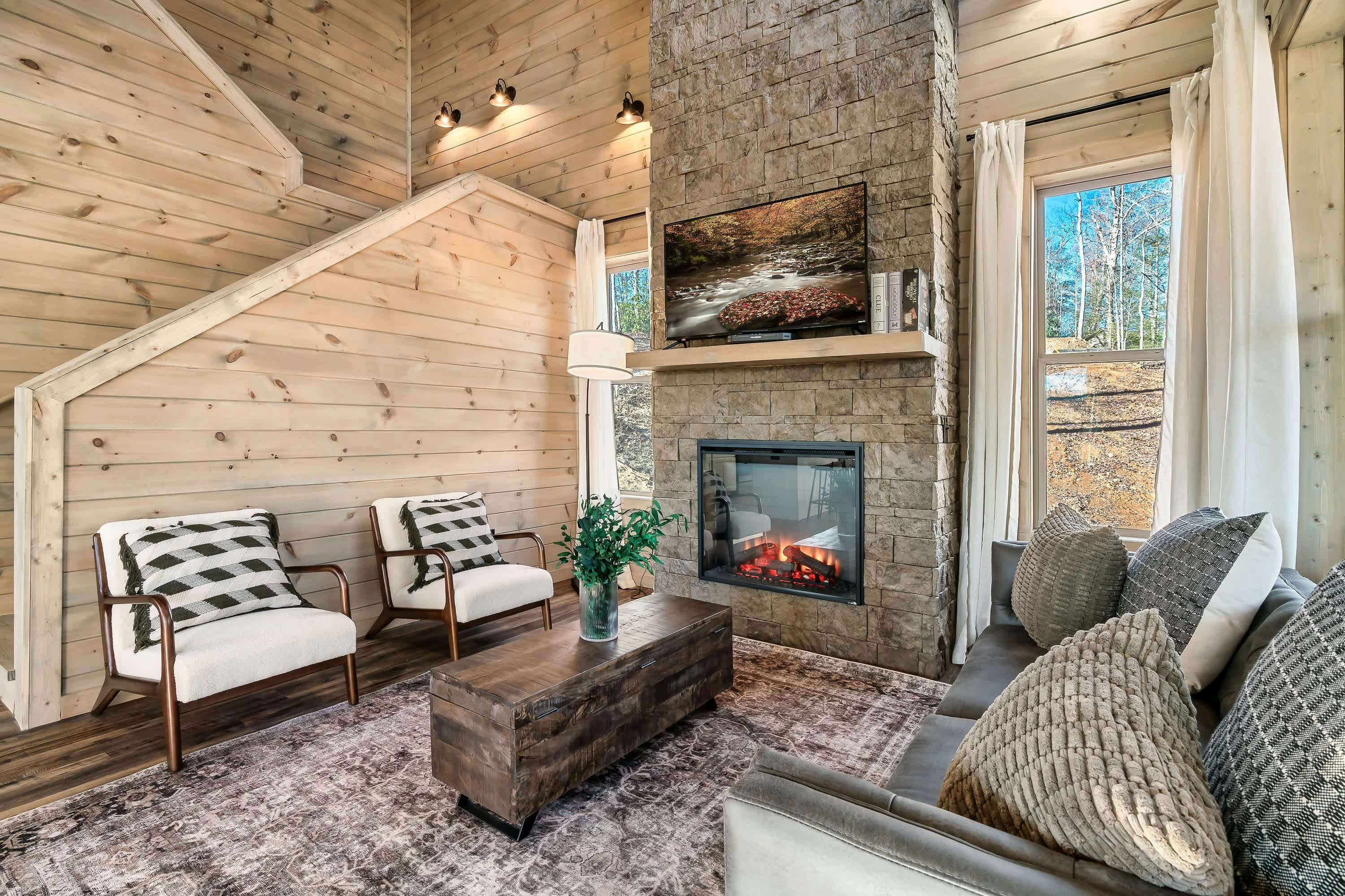 Luxury Cabin w/ View・Pool・Hot Tub・Games・Fire pit