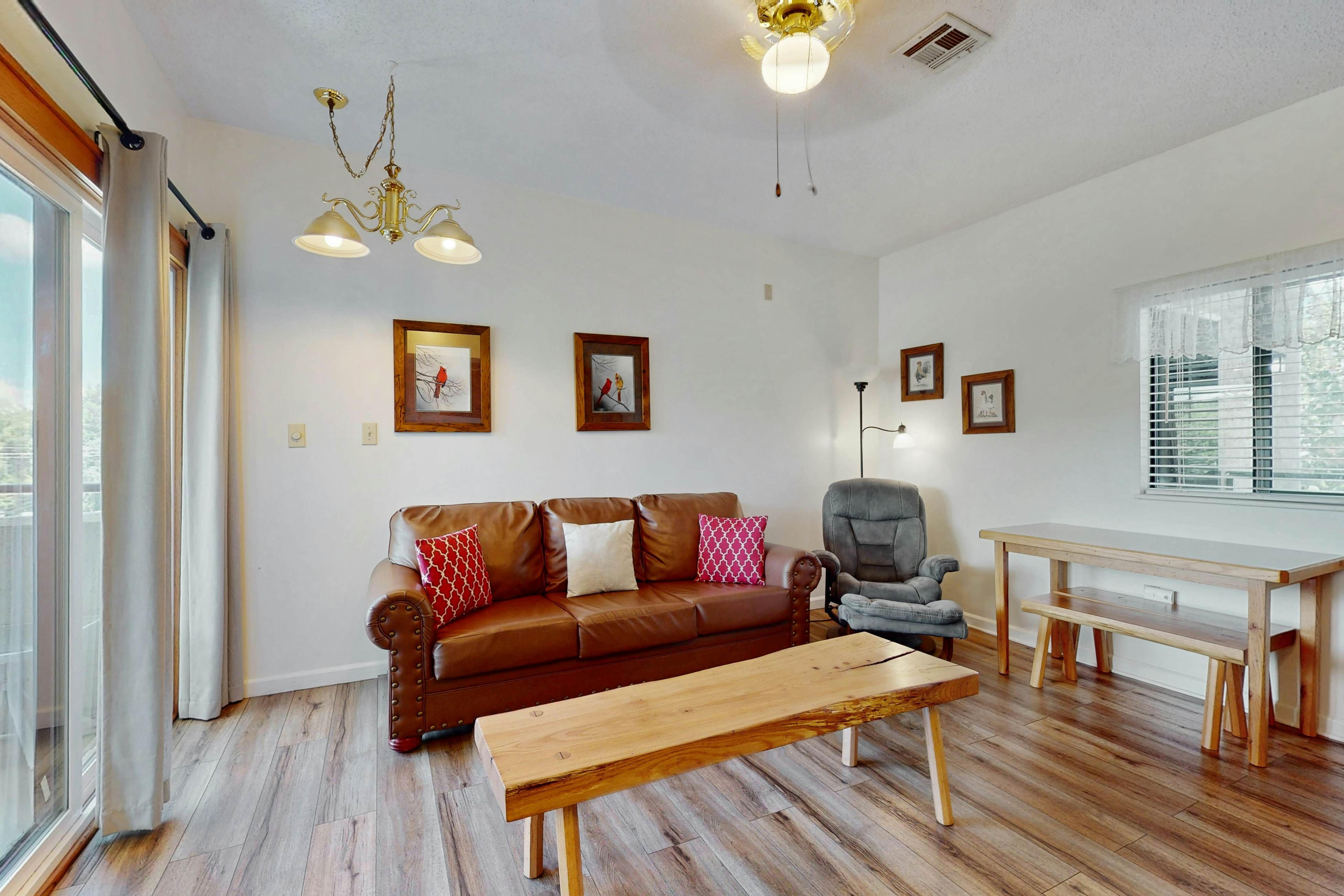 Inviting condo w/ free attraction tickets, views, pool, fireplace, & balcony