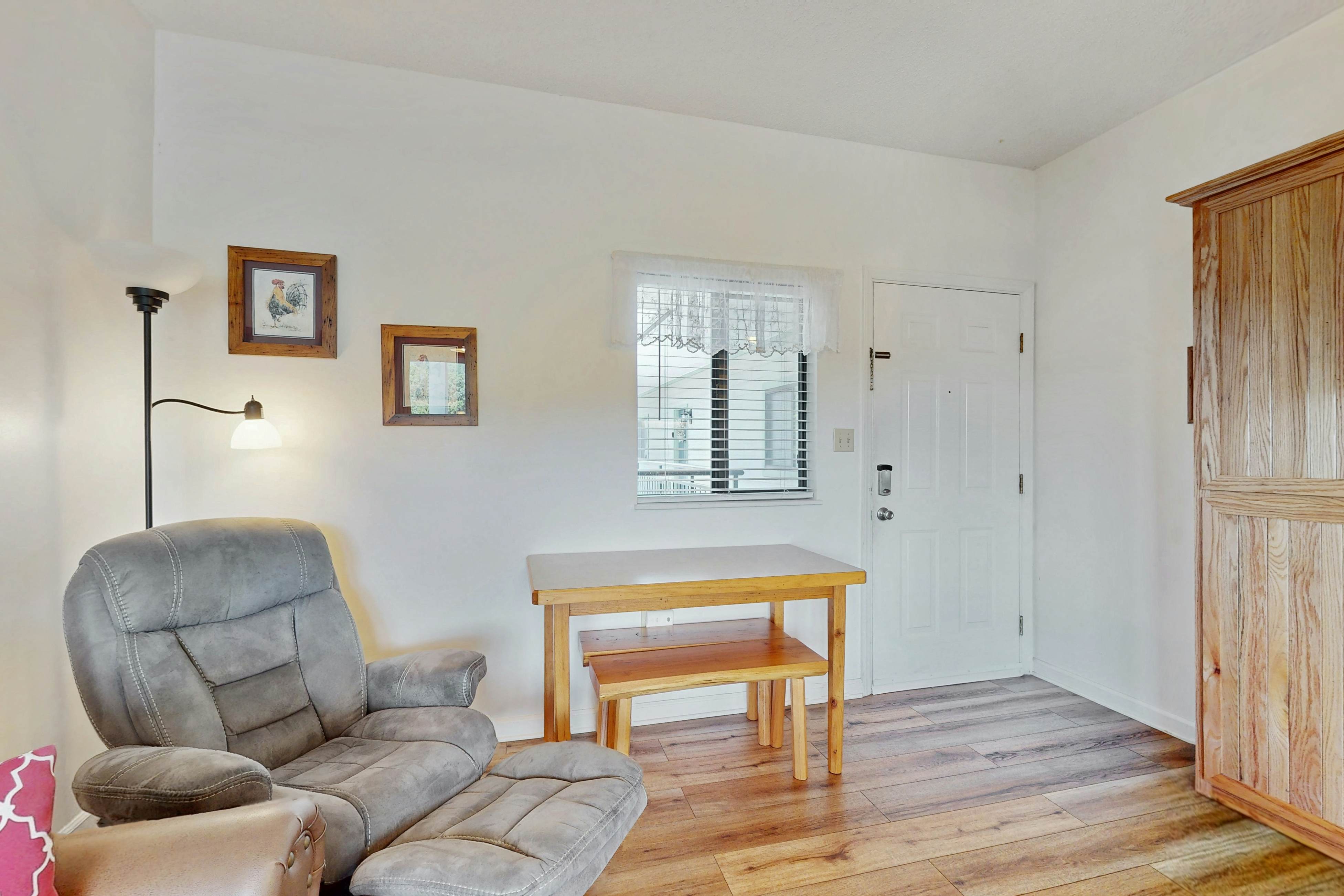 Inviting condo w/ free attraction tickets, views, pool, fireplace, & balcony