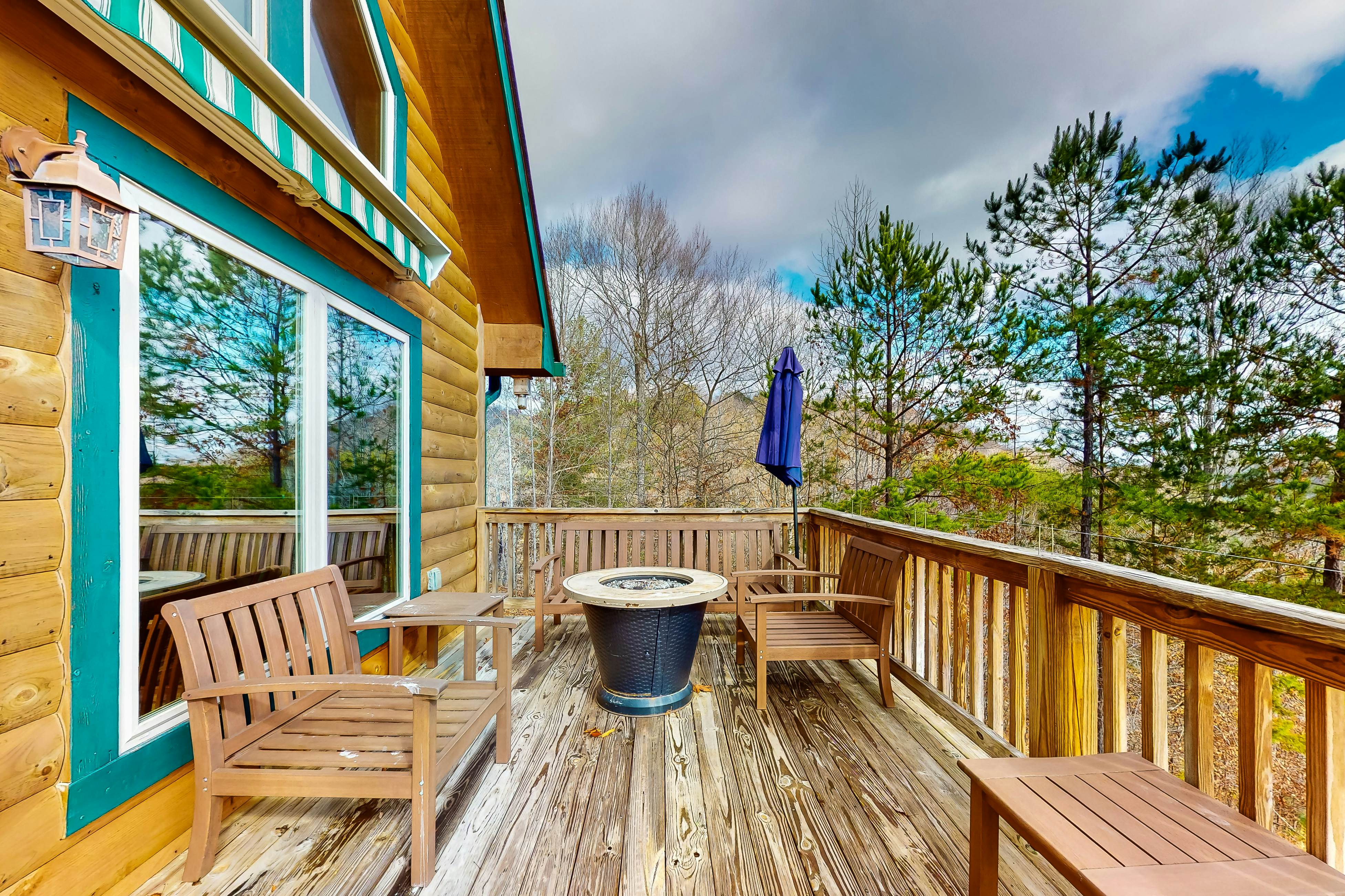 Dog-friendly lakefront house with hot tub, central AC, & mountain view