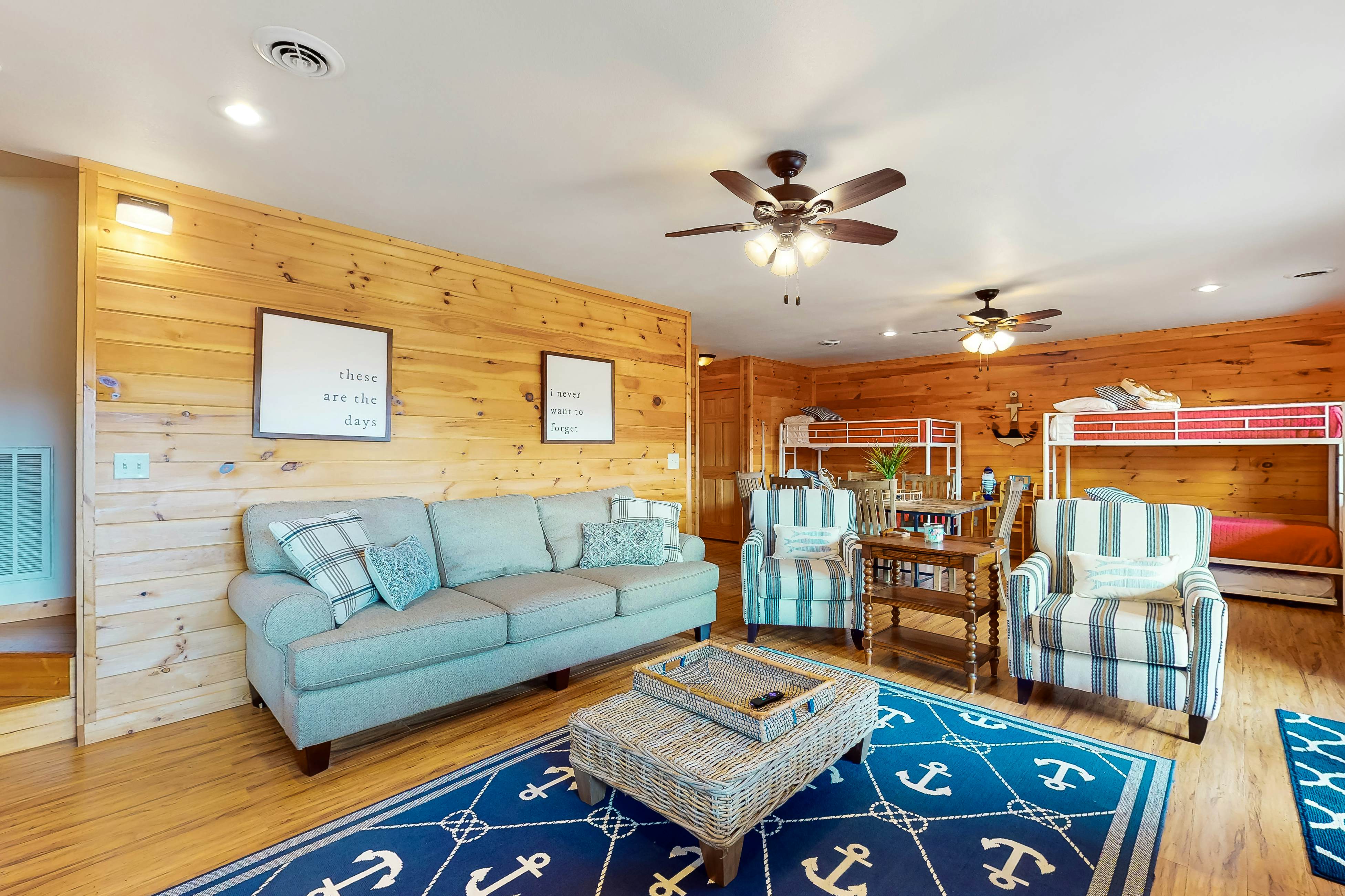 Dog-friendly lakefront house with hot tub, central AC, & mountain view