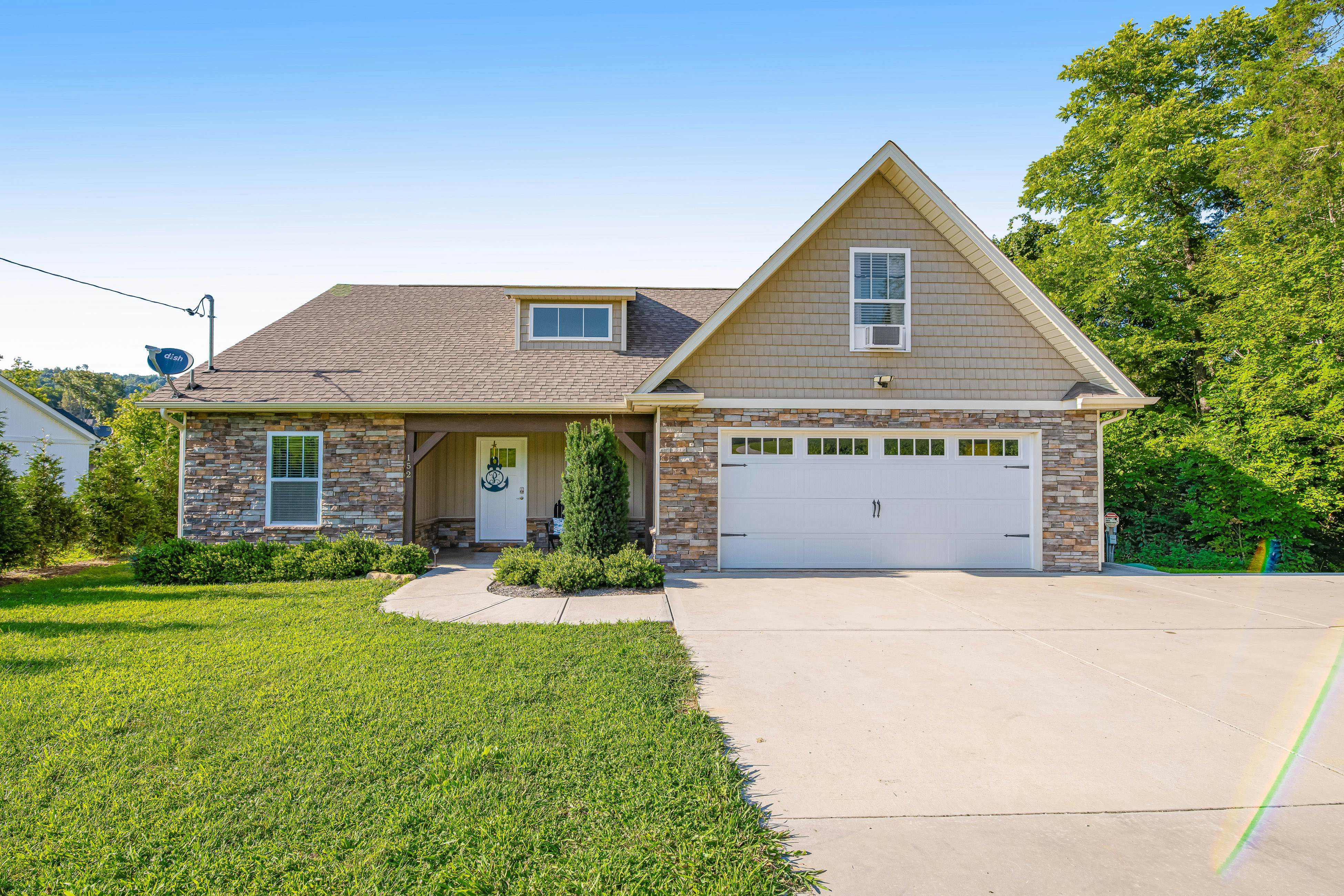 Spacious, lakefront home with private dock, hot tub, chic decor, & amazing views