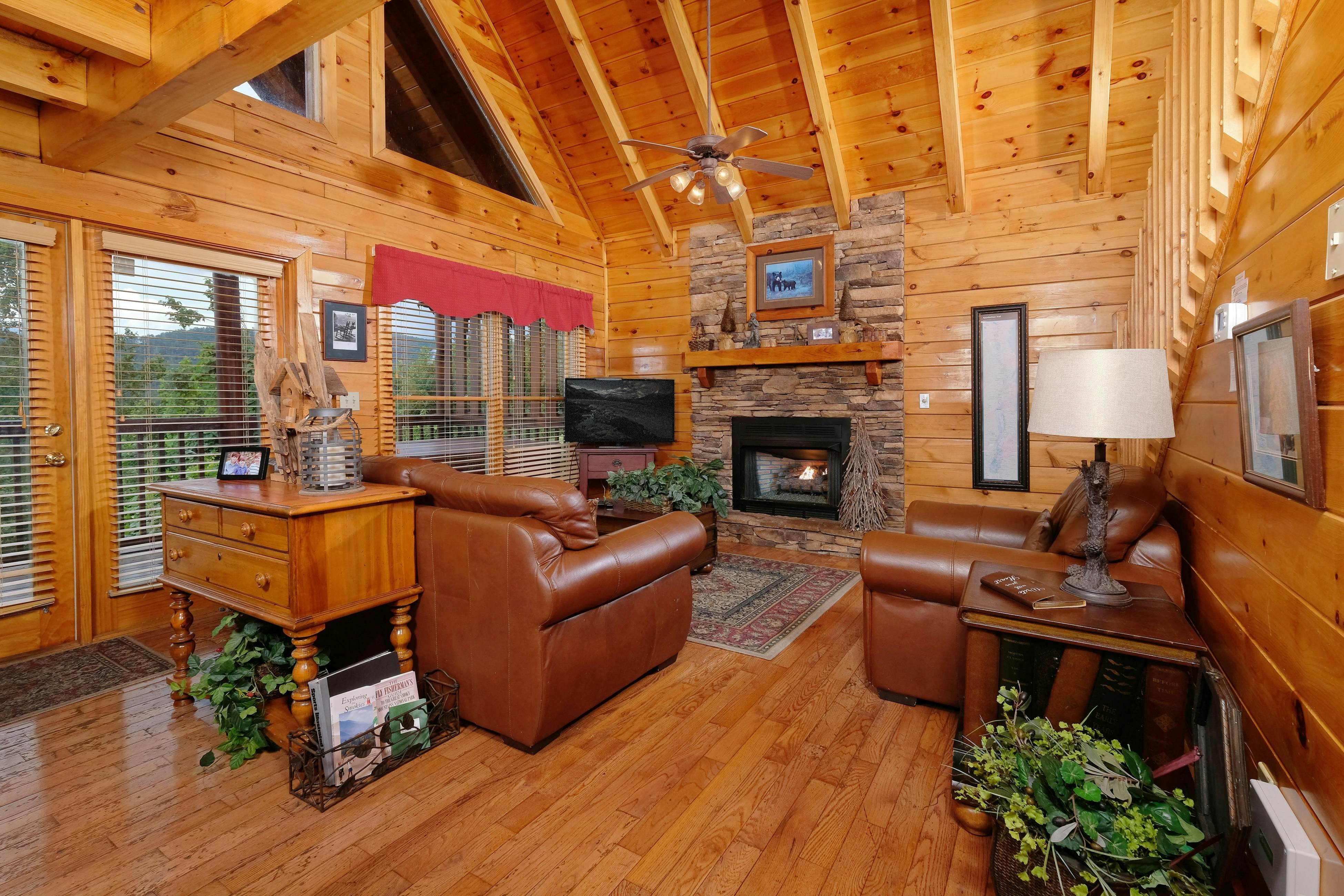Gorgeous cabin with mountain views, hot tub, fireplace, Free Attraction Tickets