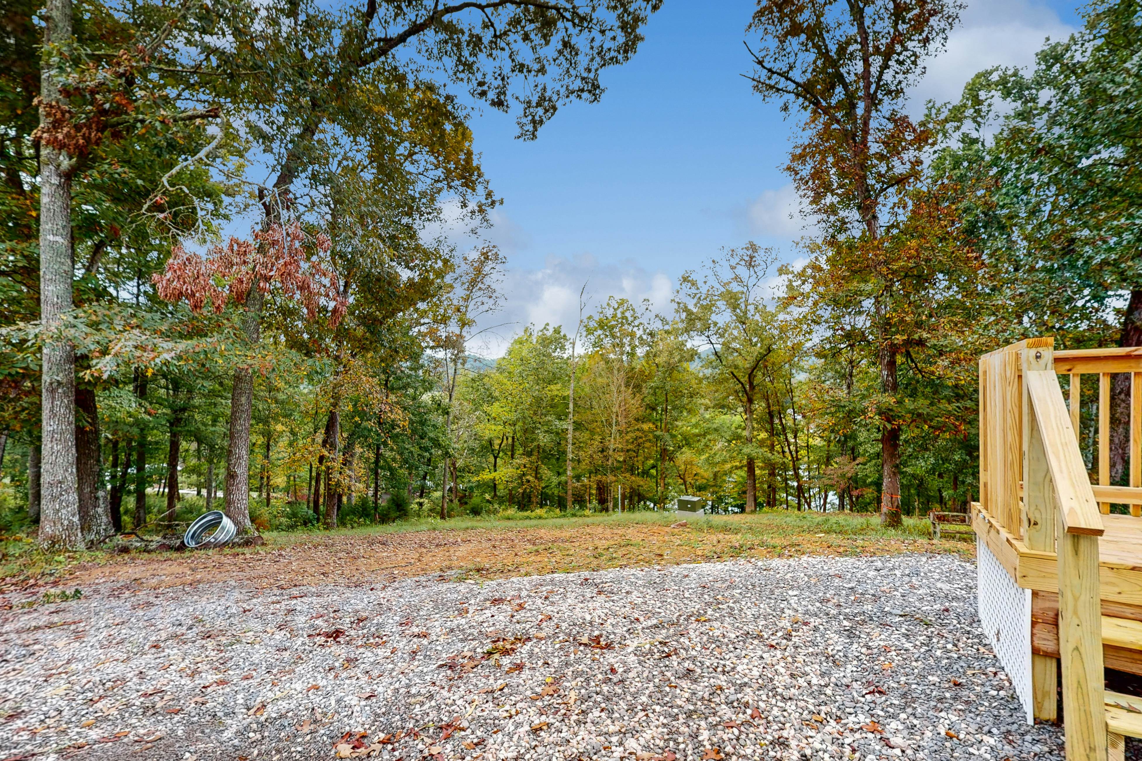Tiny home studio with kitchenette, grill and front porch