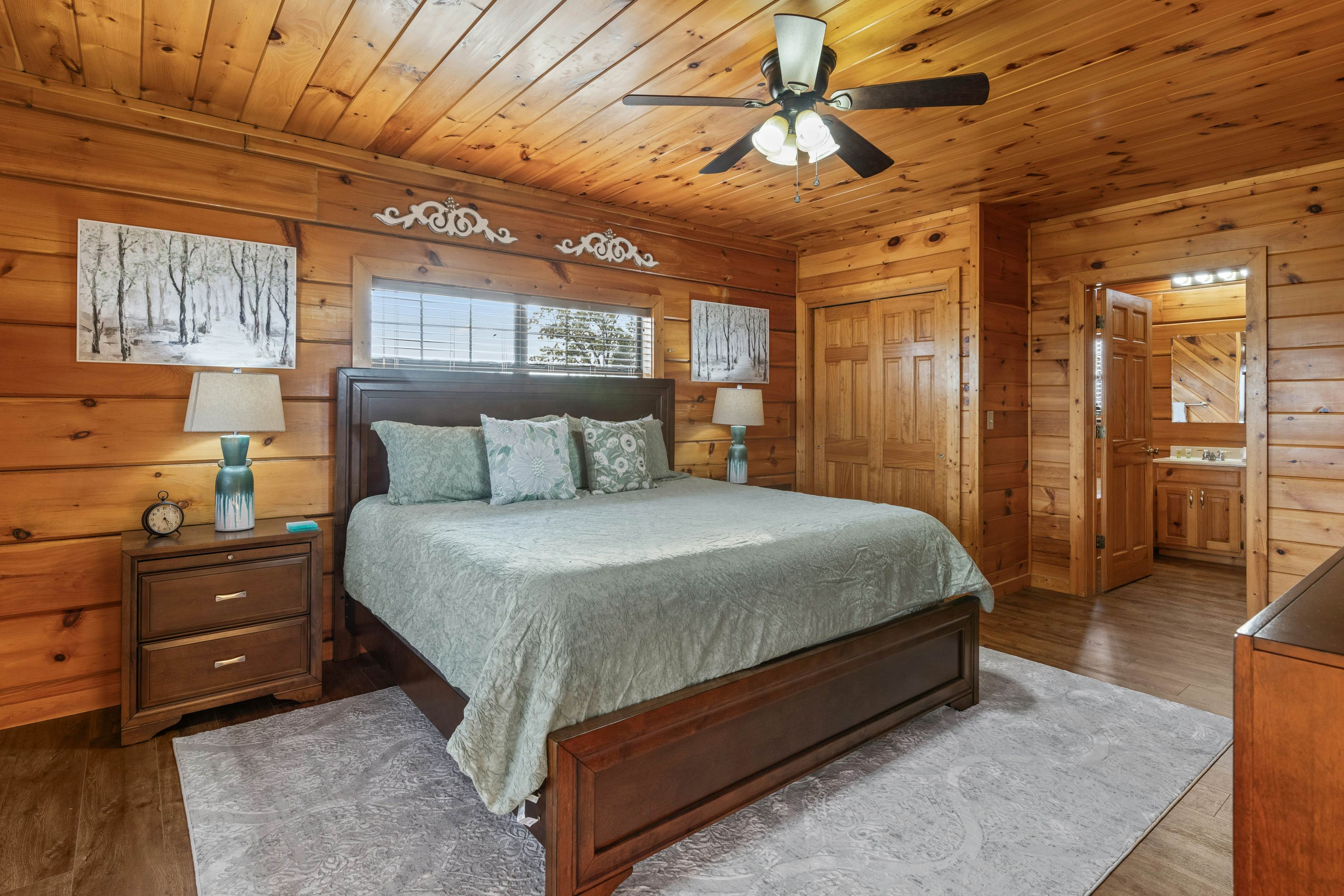 Rustic log cabin w/ Free Attraction Tickets, mountain views, hot tub, & games