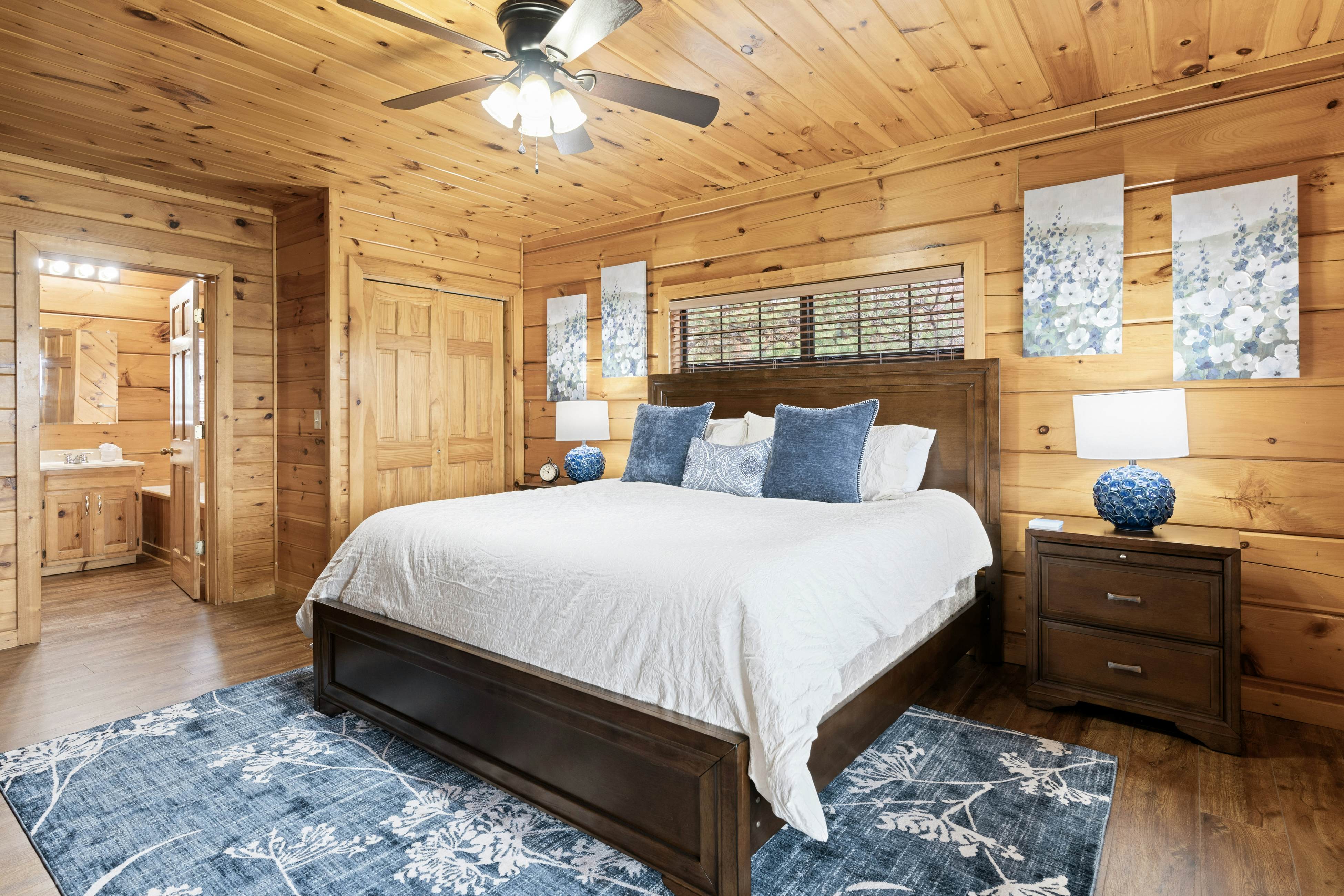 Rustic log cabin w/ Free Attraction Tickets, mountain views, hot tub, & games