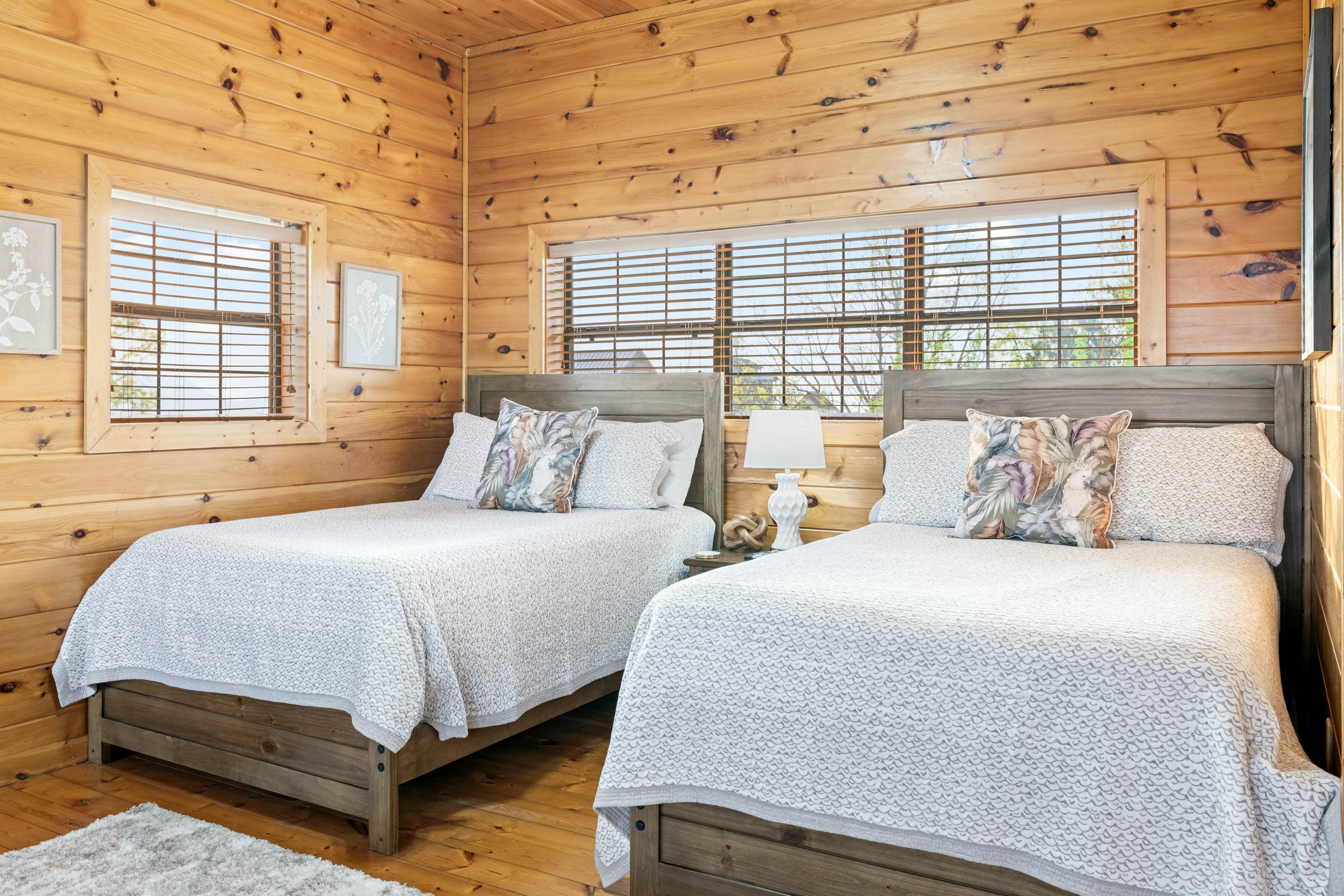 Rustic log cabin w/ Free Attraction Tickets, mountain views, hot tub, & games