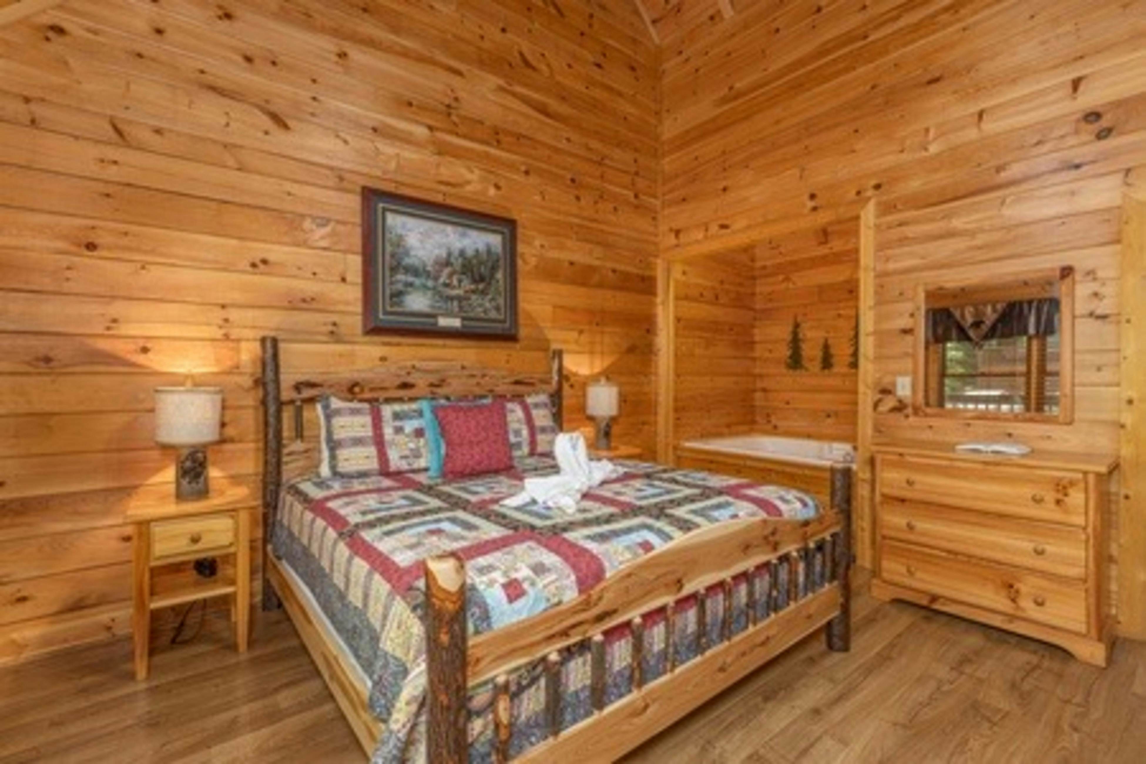 Cozy Log Cabin, Sleeps 4・Hot Tub・Grill・Game Room