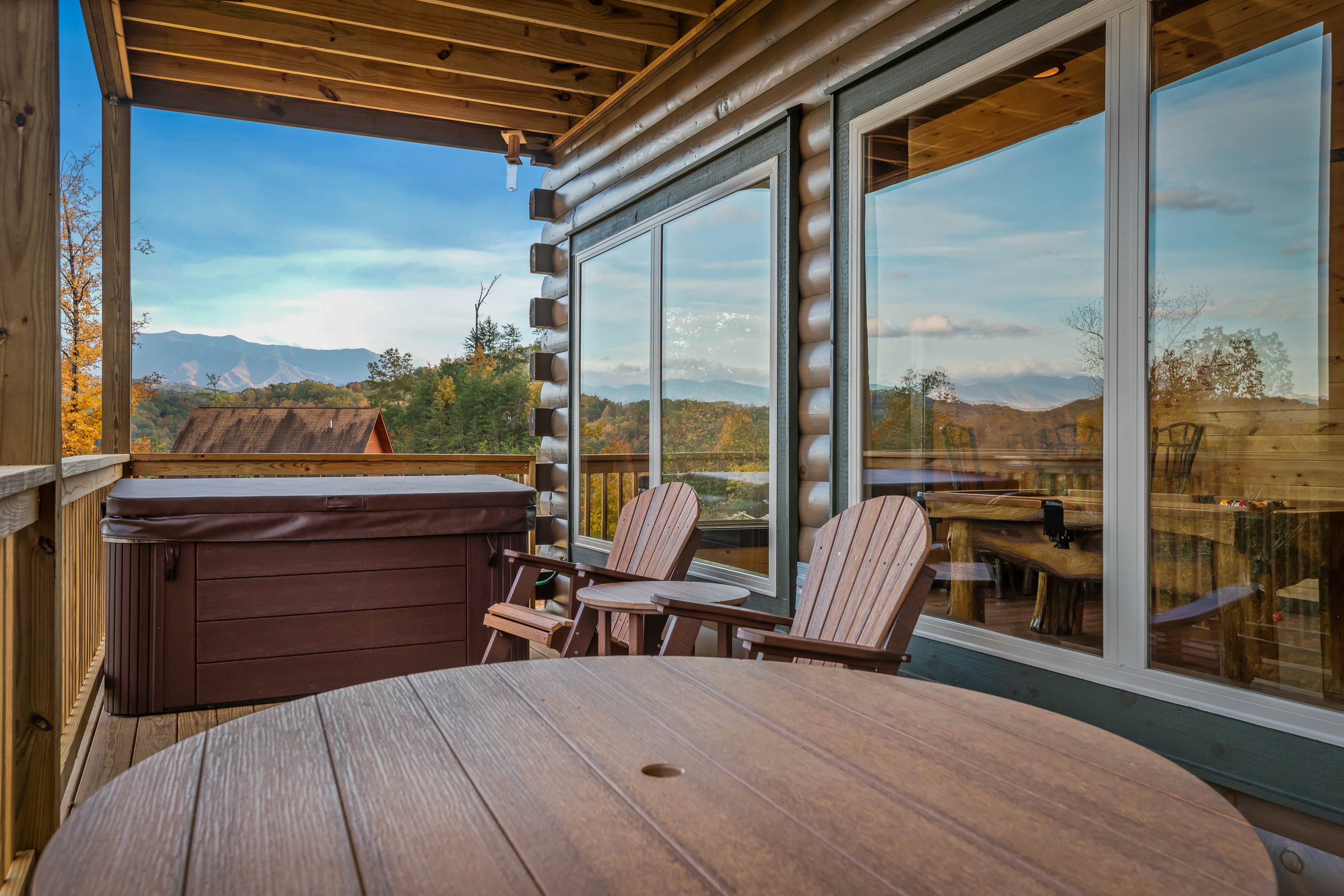 Luxe Mountain-View Cabin w/Hot Tub, Game Room & Theater +Free Attraction Tickets