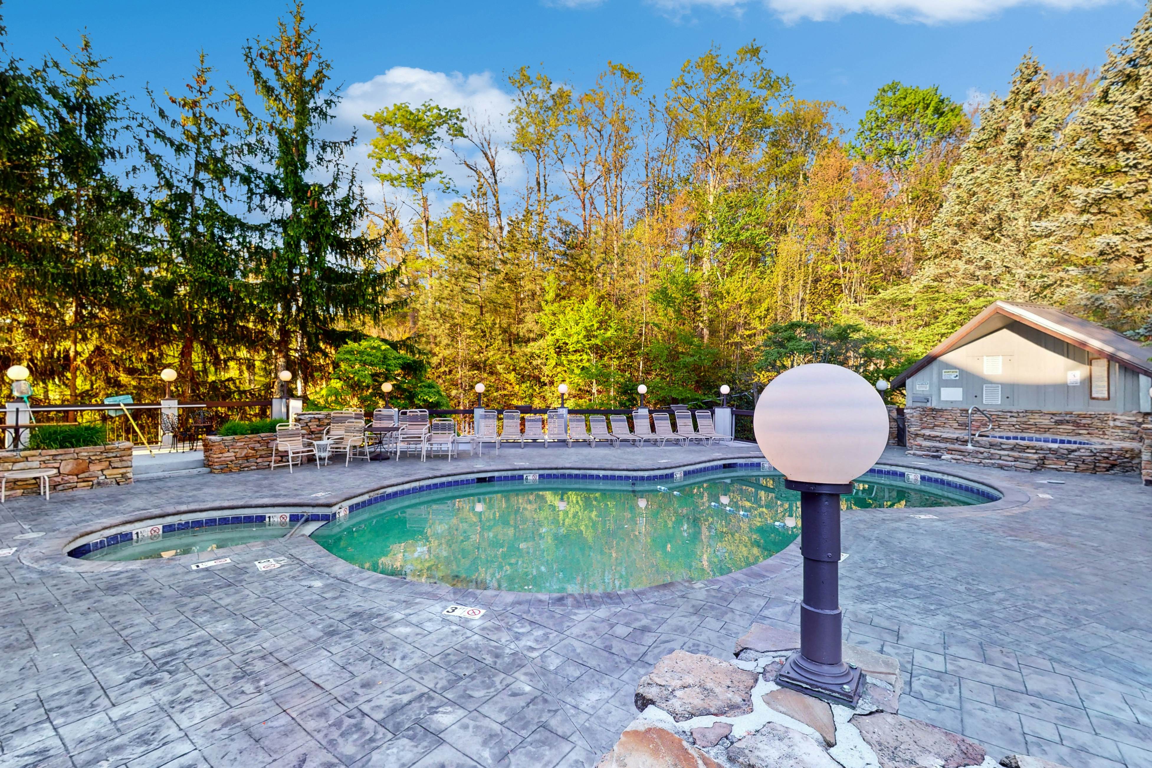 Mtn + Ntn Park View Condo, Sleeps 8・Pool・Fireplace