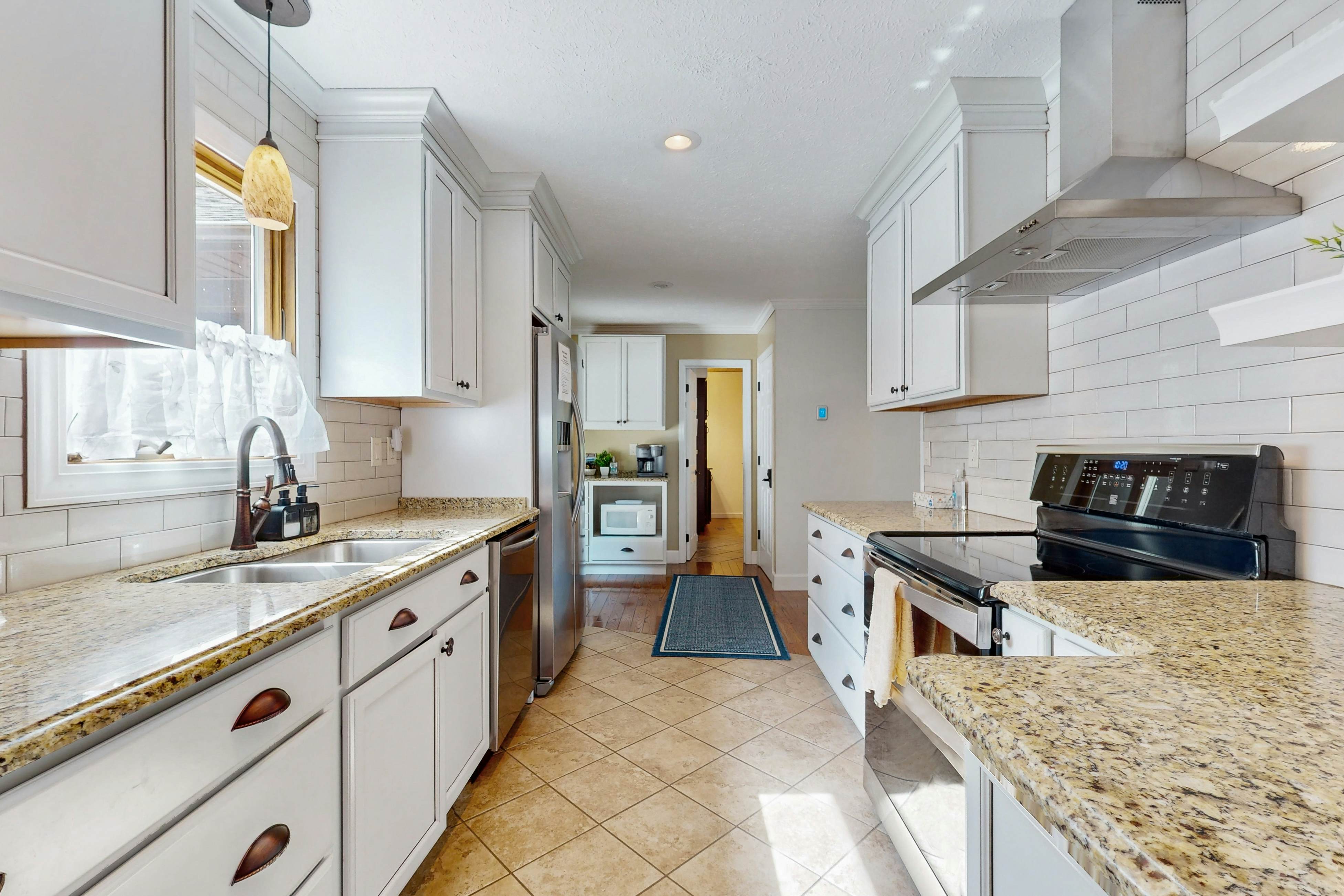 Lovely lakefront home with fire pit, fireplace, dock and gas grill