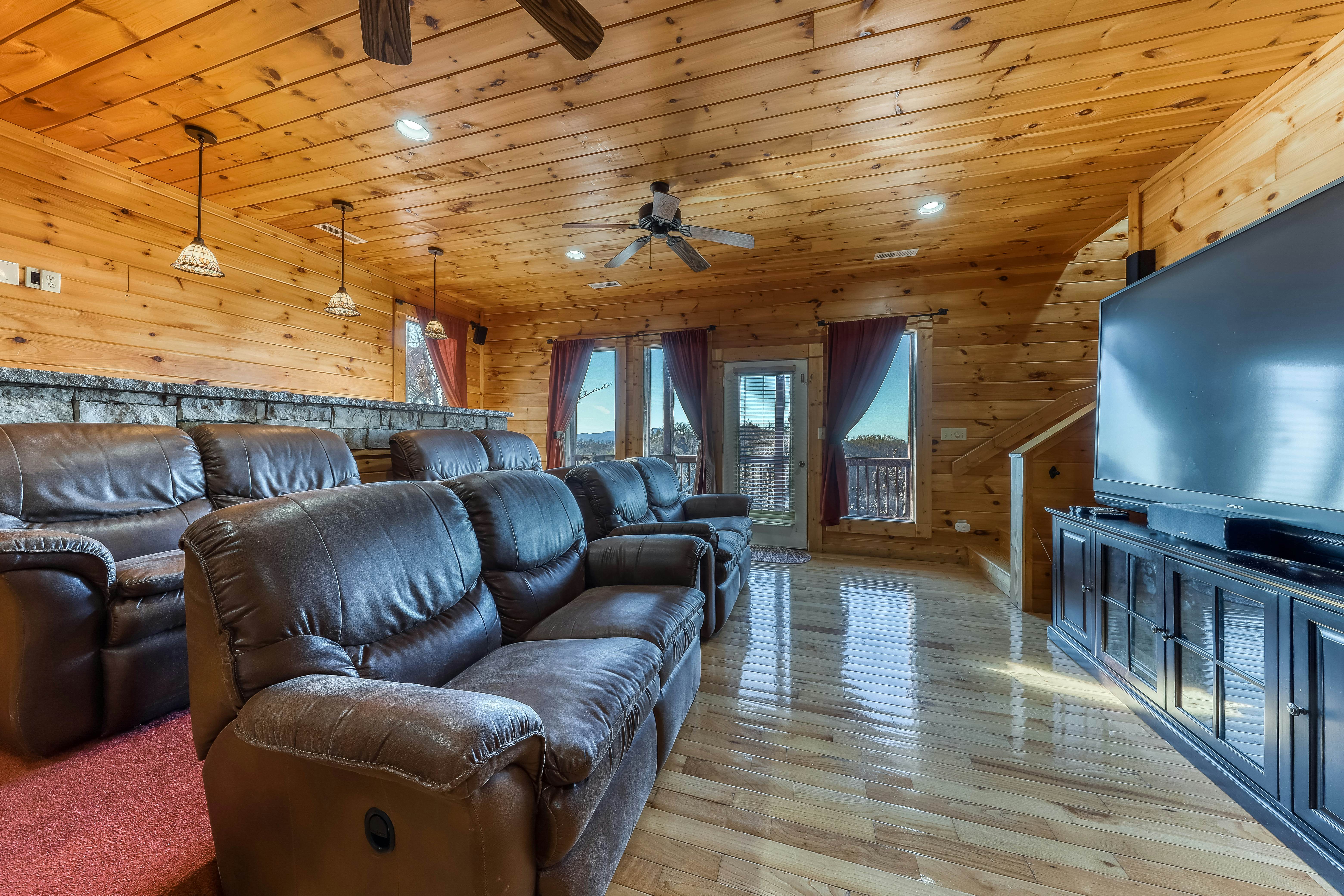 Cabin w/ Free Attraction Tickets, hot tub, theater, game room, & mountain views