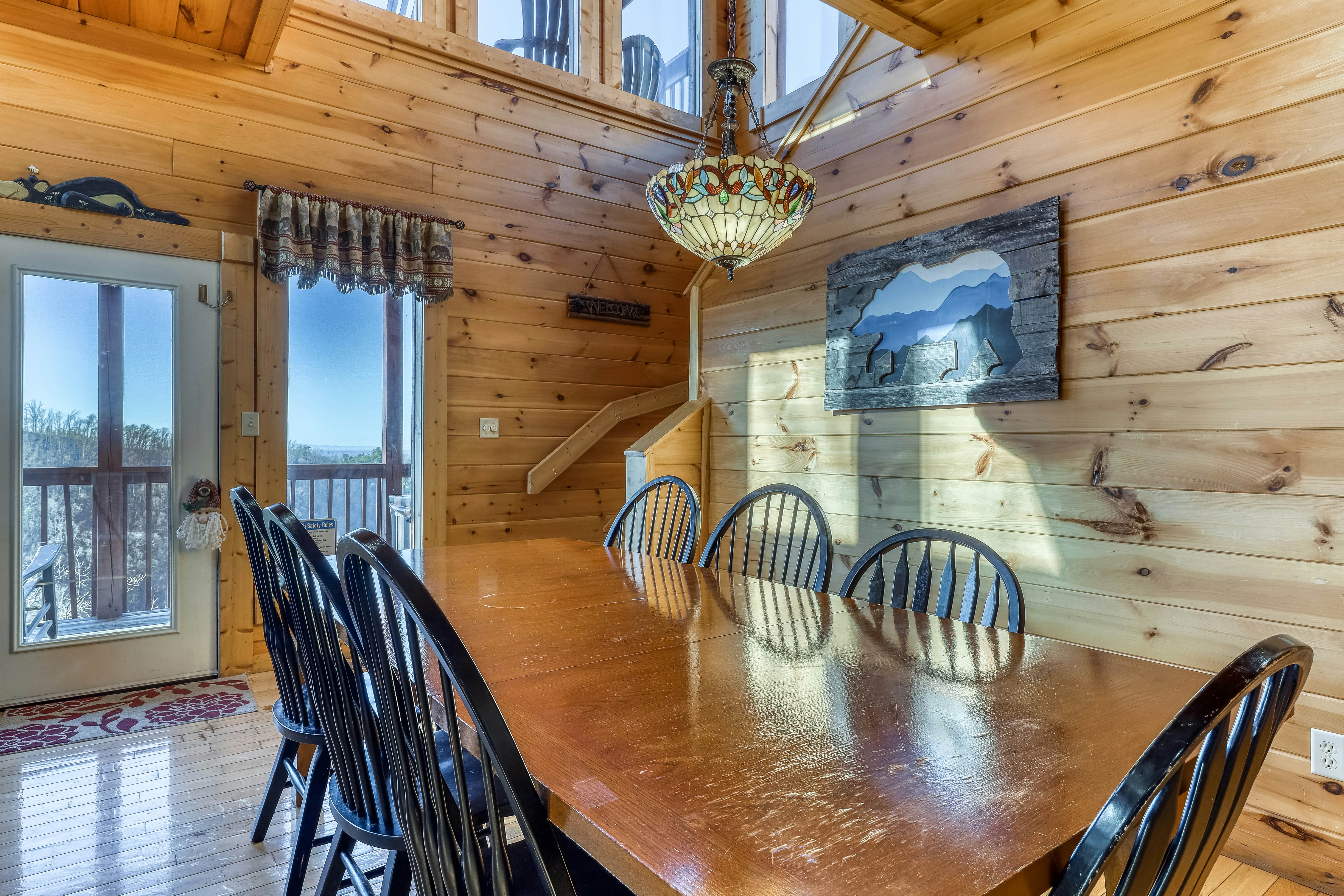 Cabin w/ Free Attraction Tickets, hot tub, theater, game room, & mountain views