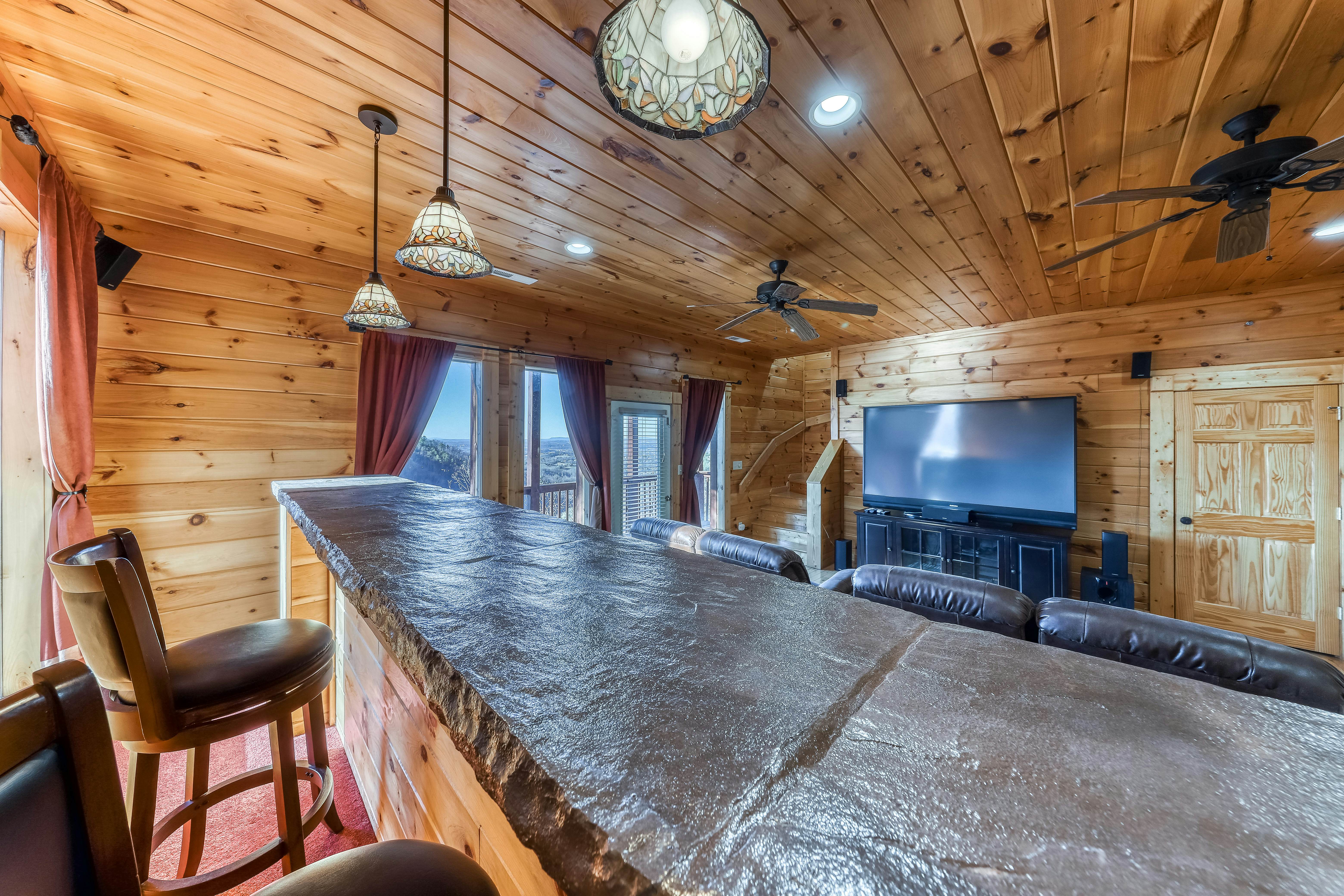 Cabin w/ Free Attraction Tickets, hot tub, theater, game room, & mountain views