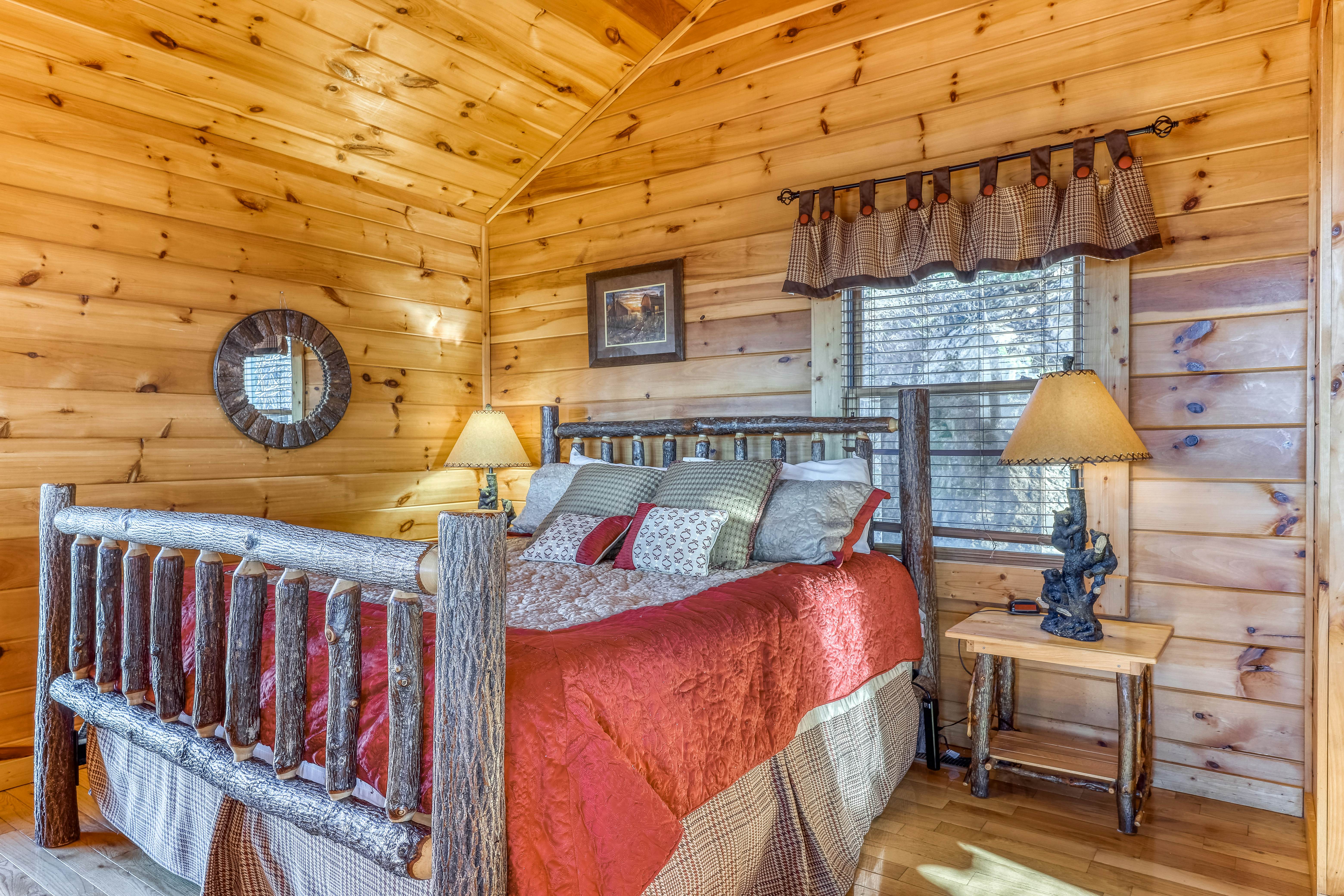 Cabin w/ Free Attraction Tickets, hot tub, theater, game room, & mountain views