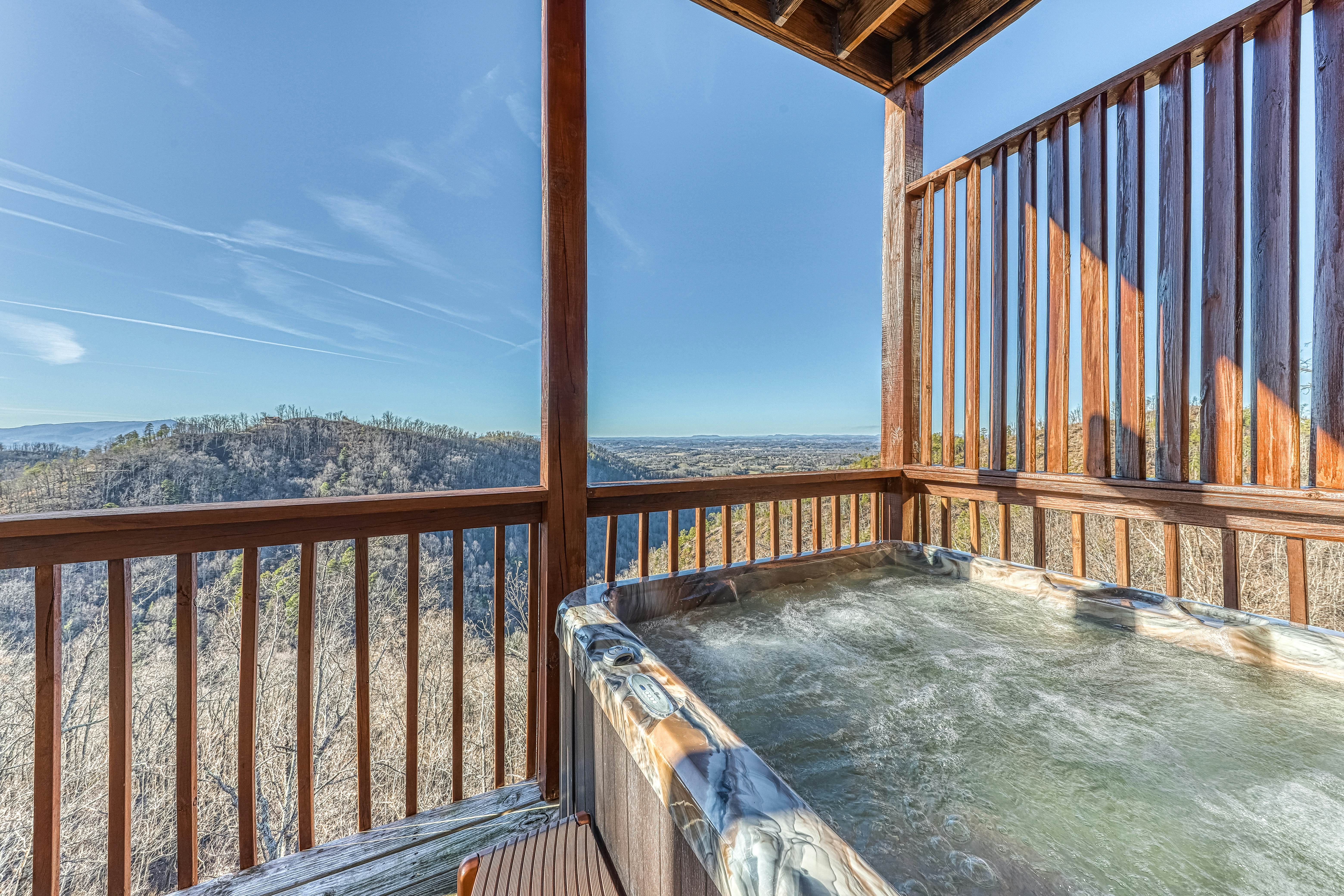 Cabin w/ Free Attraction Tickets, hot tub, theater, game room, & mountain views