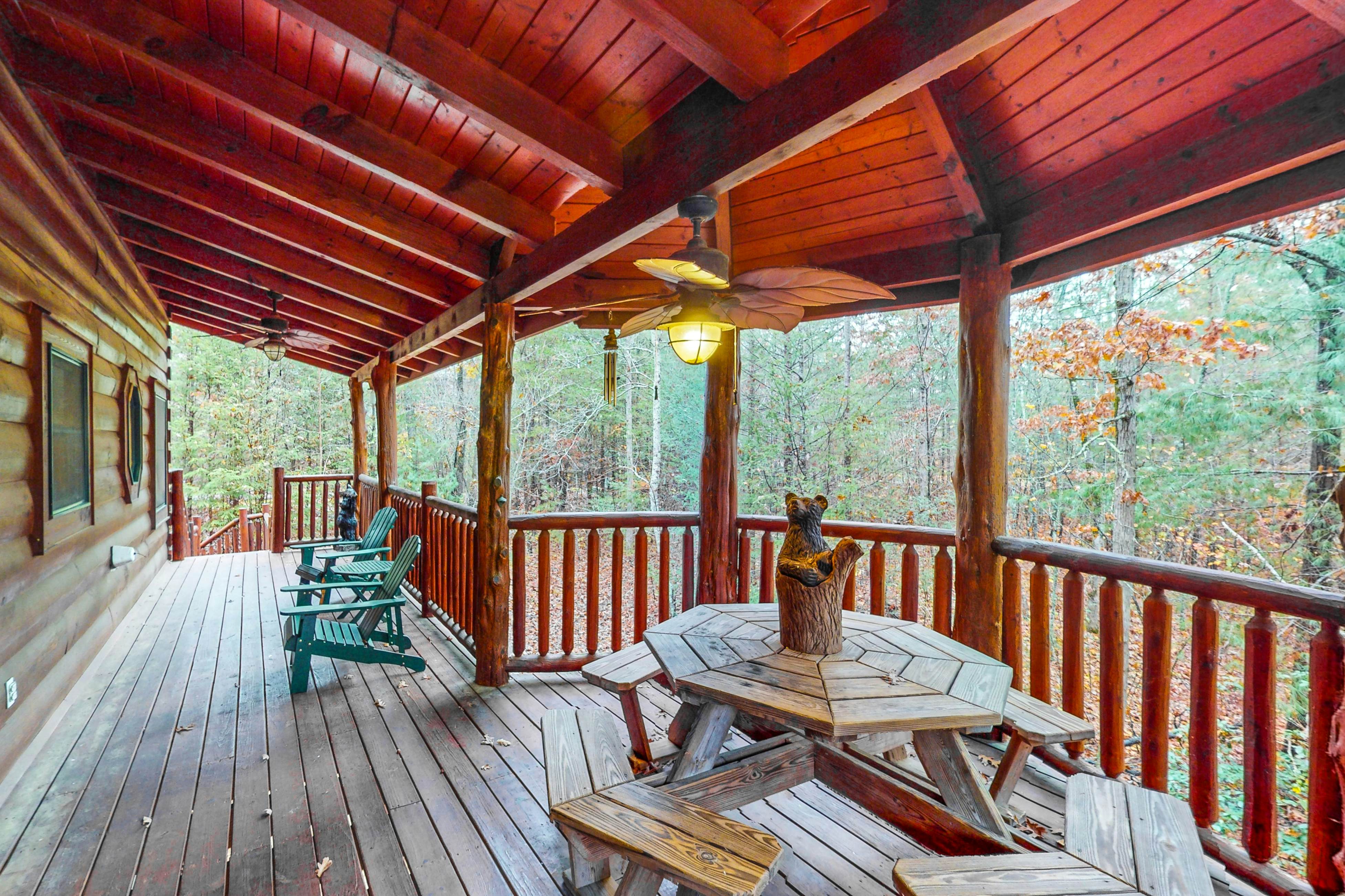 Dog-Friendly Cabin w/ Hot Tub, Free Attraction Tickets, Pool Table, & Fireplace