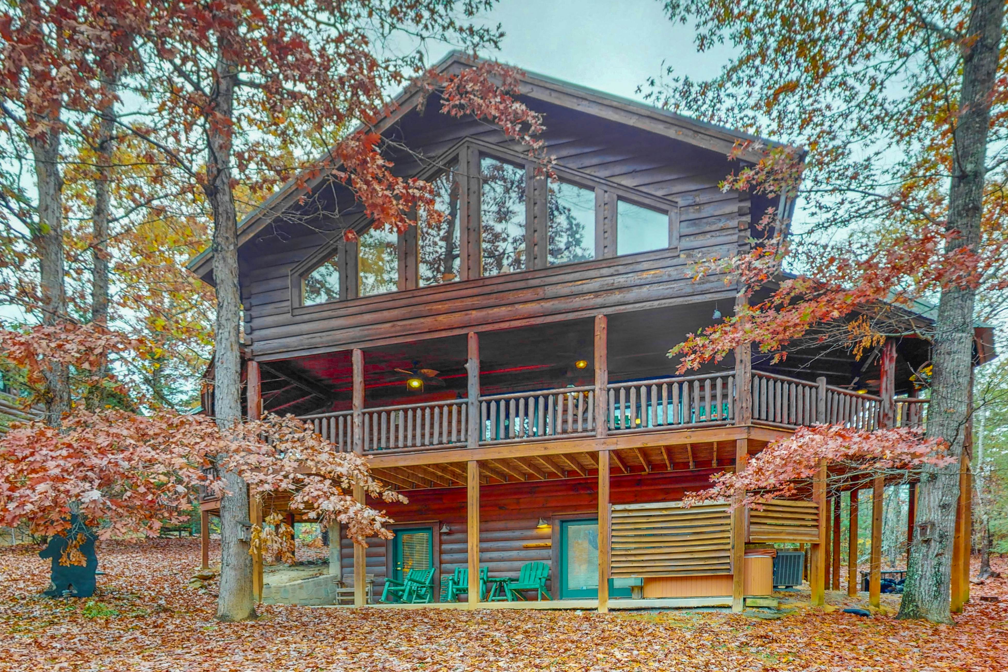 Dog-Friendly Cabin w/ Hot Tub, Free Attraction Tickets, Pool Table, & Fireplace