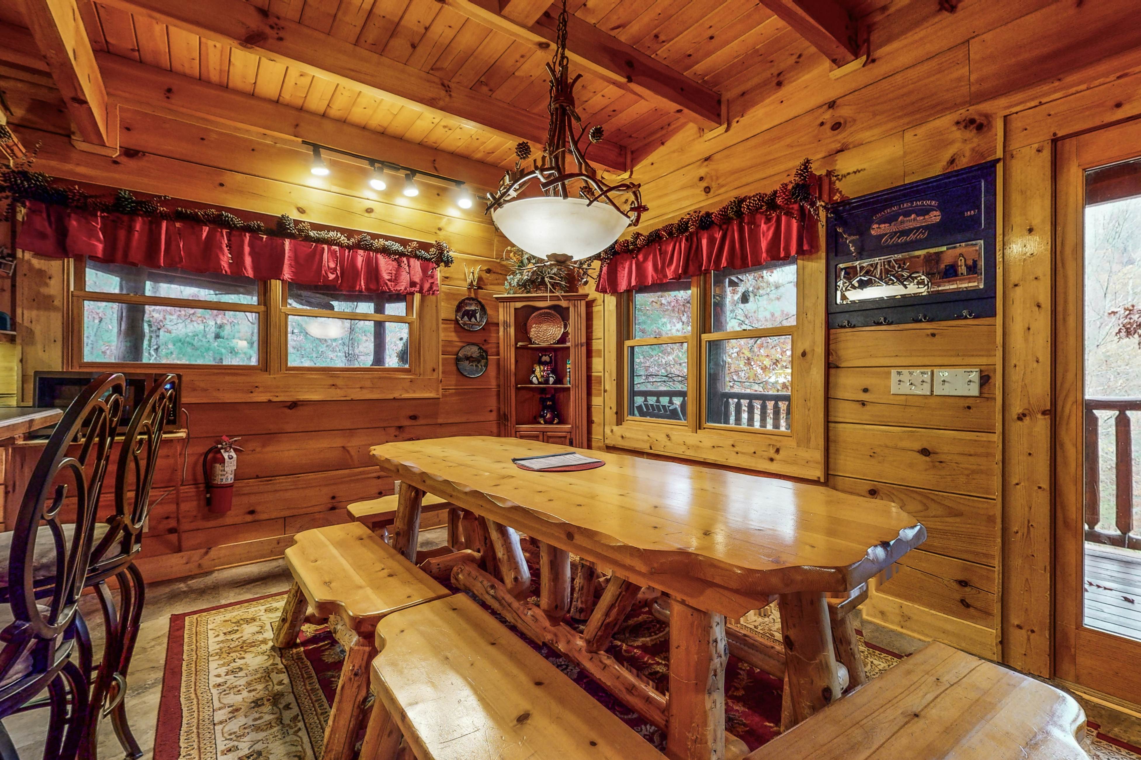 Dog-Friendly Cabin w/ Hot Tub, Free Attraction Tickets, Pool Table, & Fireplace