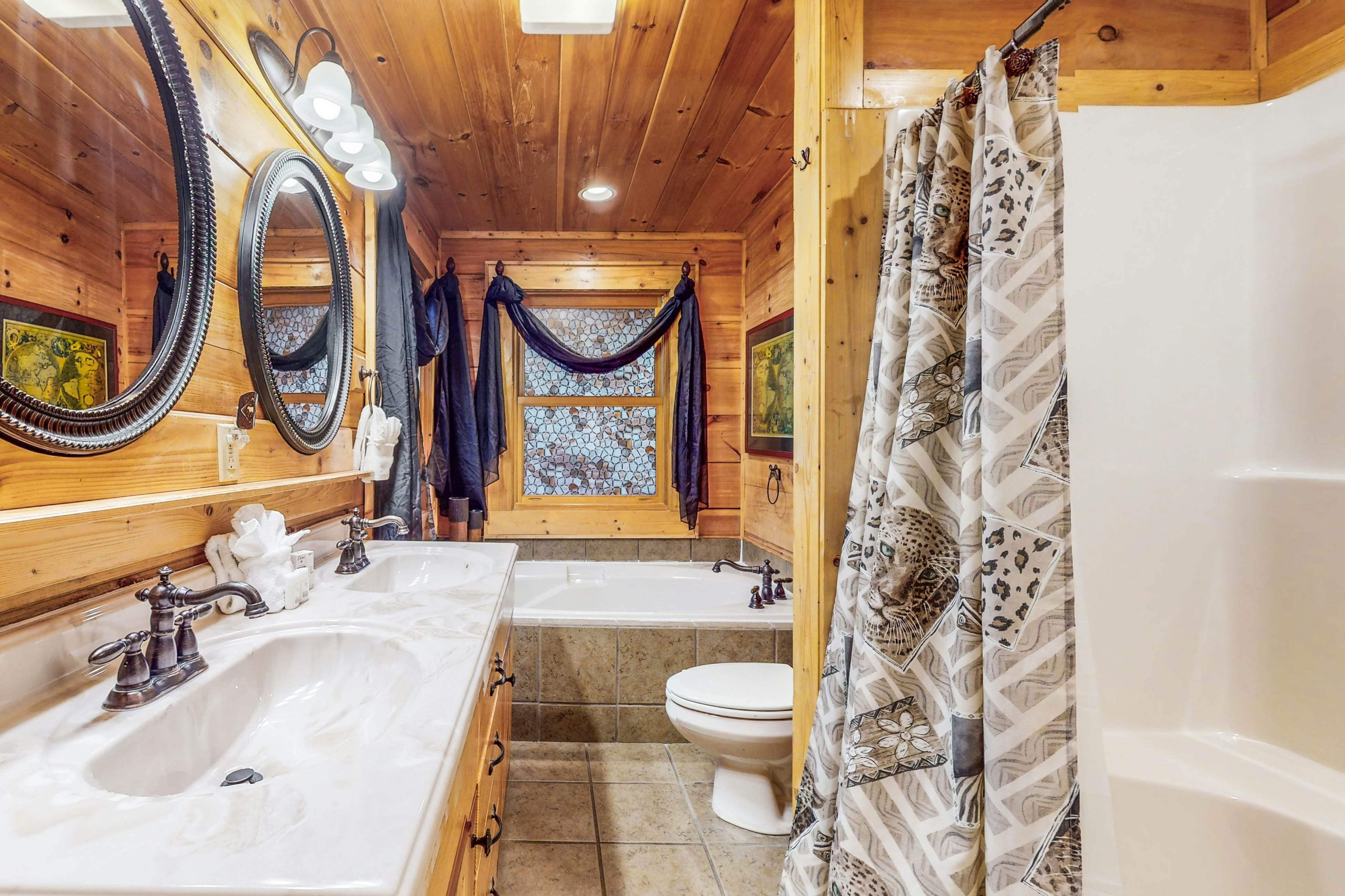 Dog-Friendly Cabin w/ Hot Tub, Free Attraction Tickets, Pool Table, & Fireplace