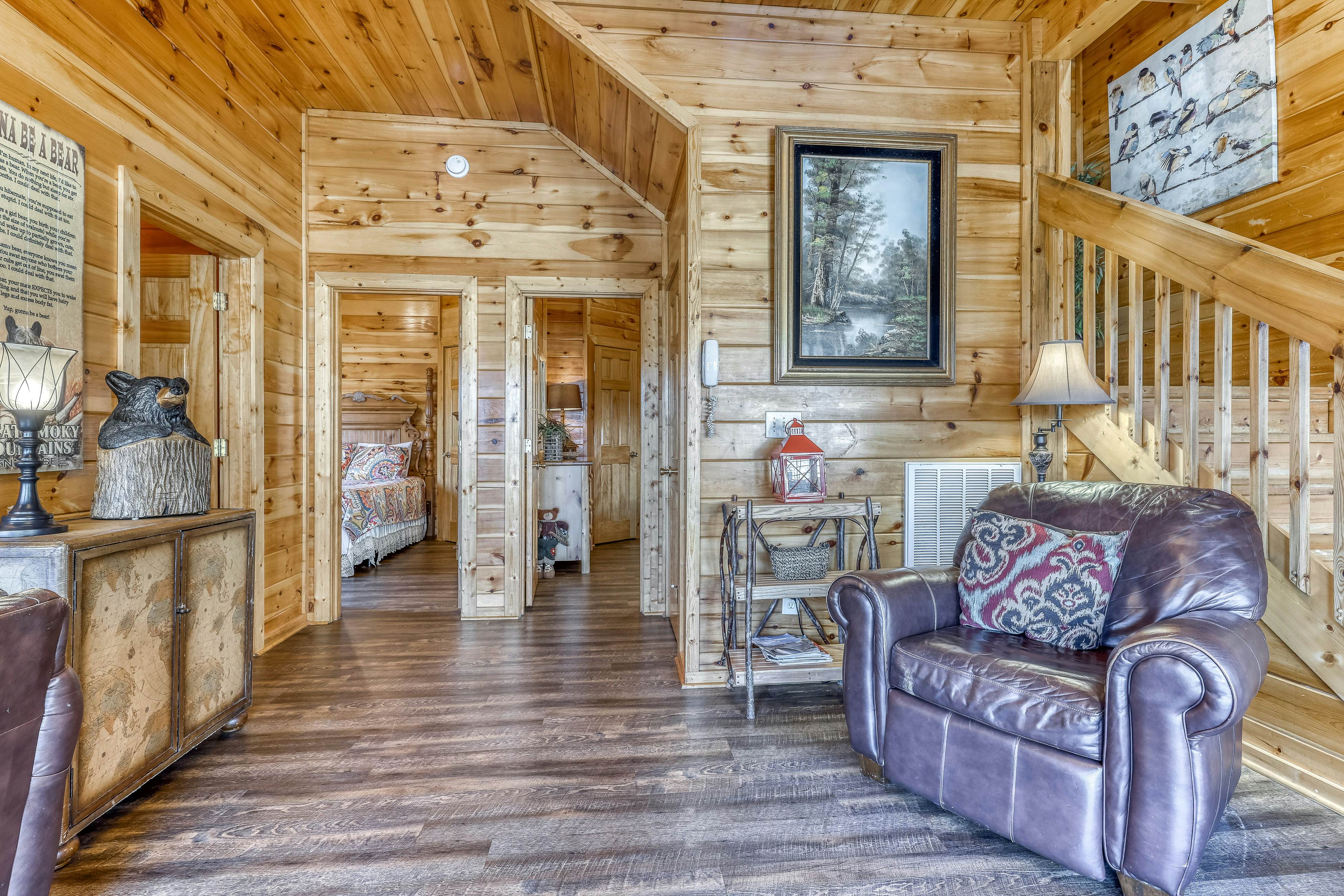 Rustic home w/ private hot tub, free WiFi, full kitchen, & shared pool access