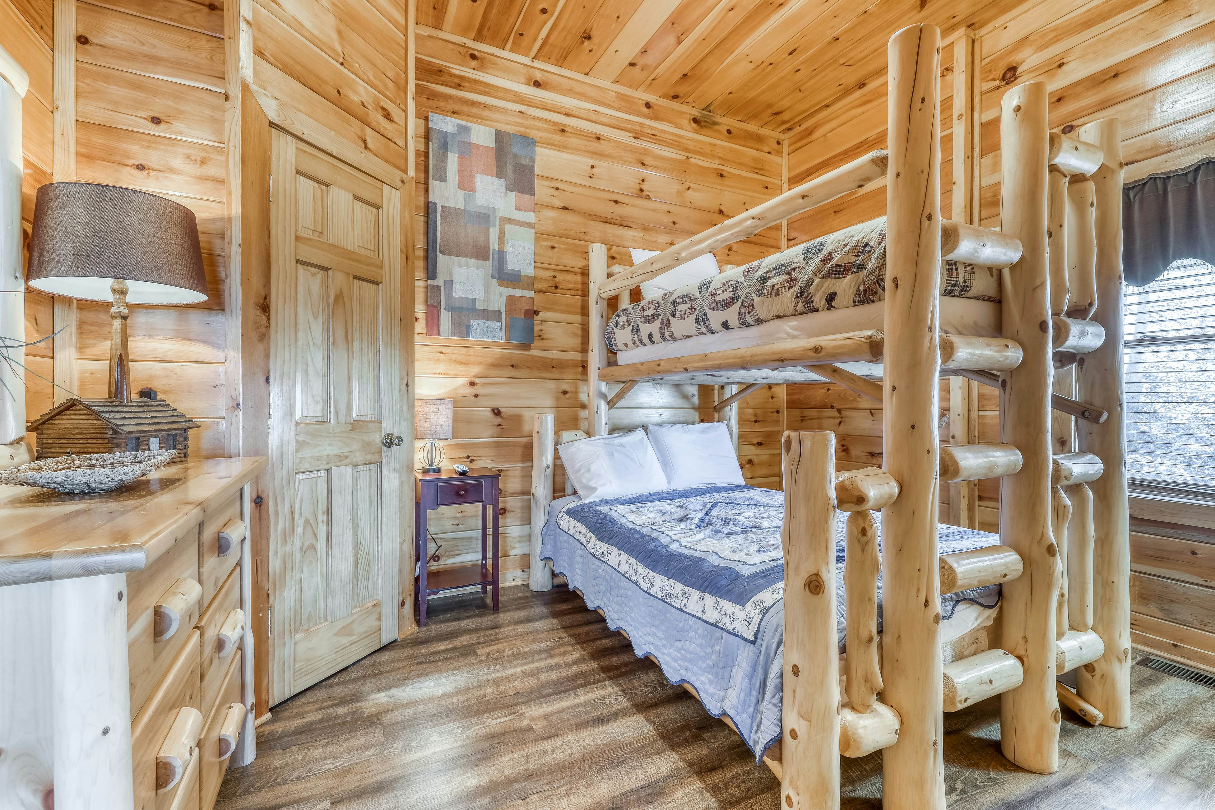 Rustic home w/ private hot tub, free WiFi, full kitchen, & shared pool access