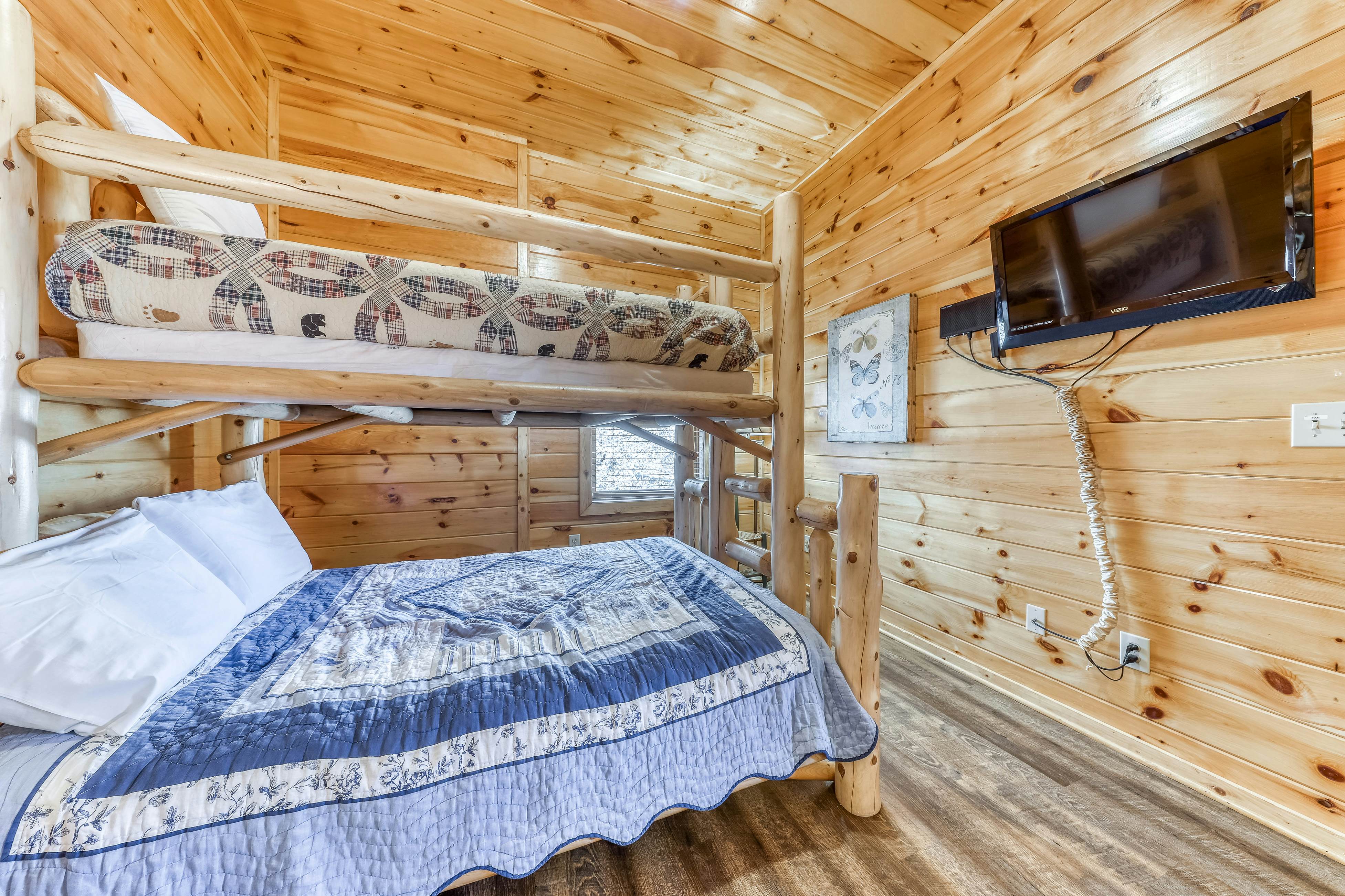 Rustic home w/ private hot tub, free WiFi, full kitchen, & shared pool access