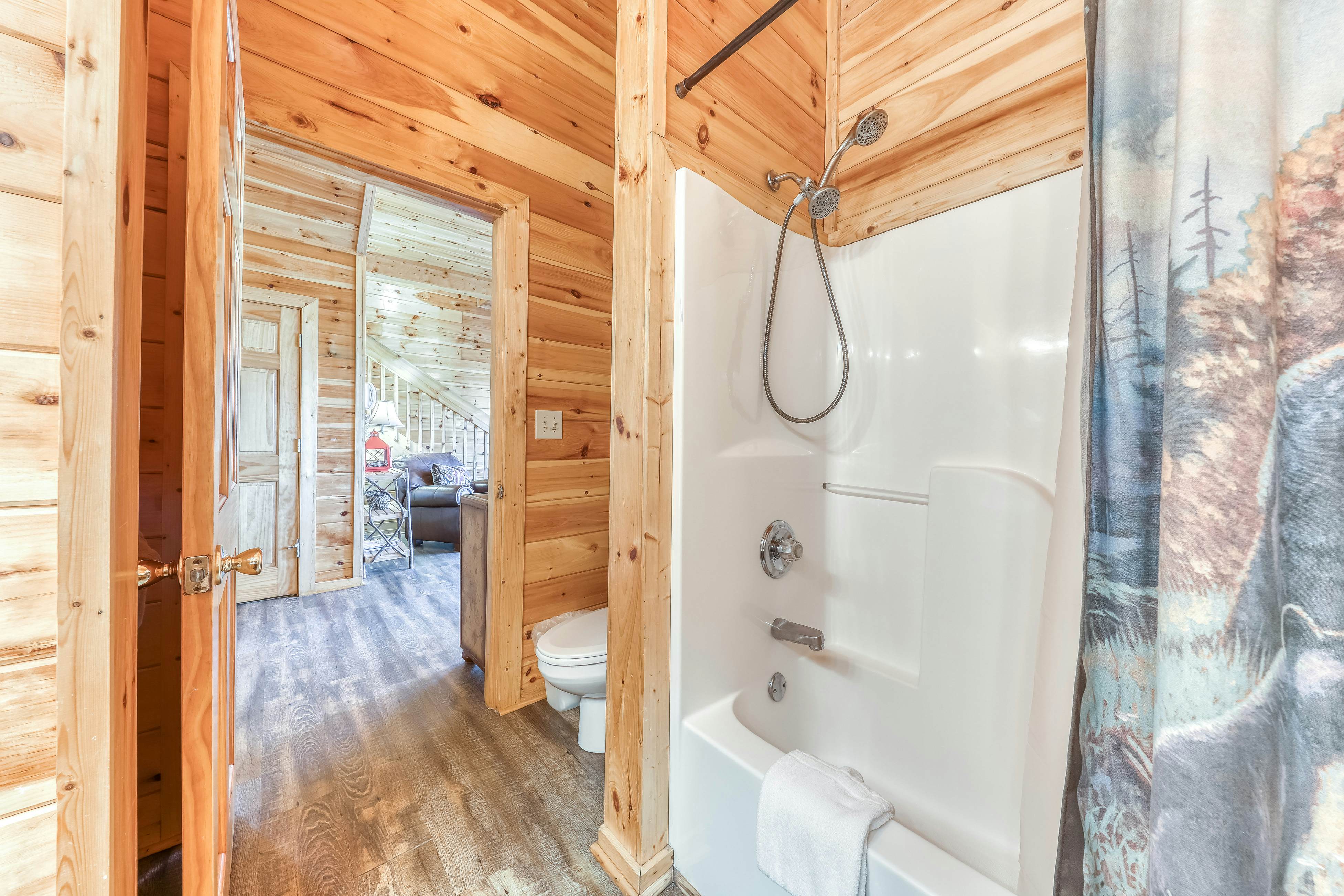 Rustic home w/ private hot tub, free WiFi, full kitchen, & shared pool access