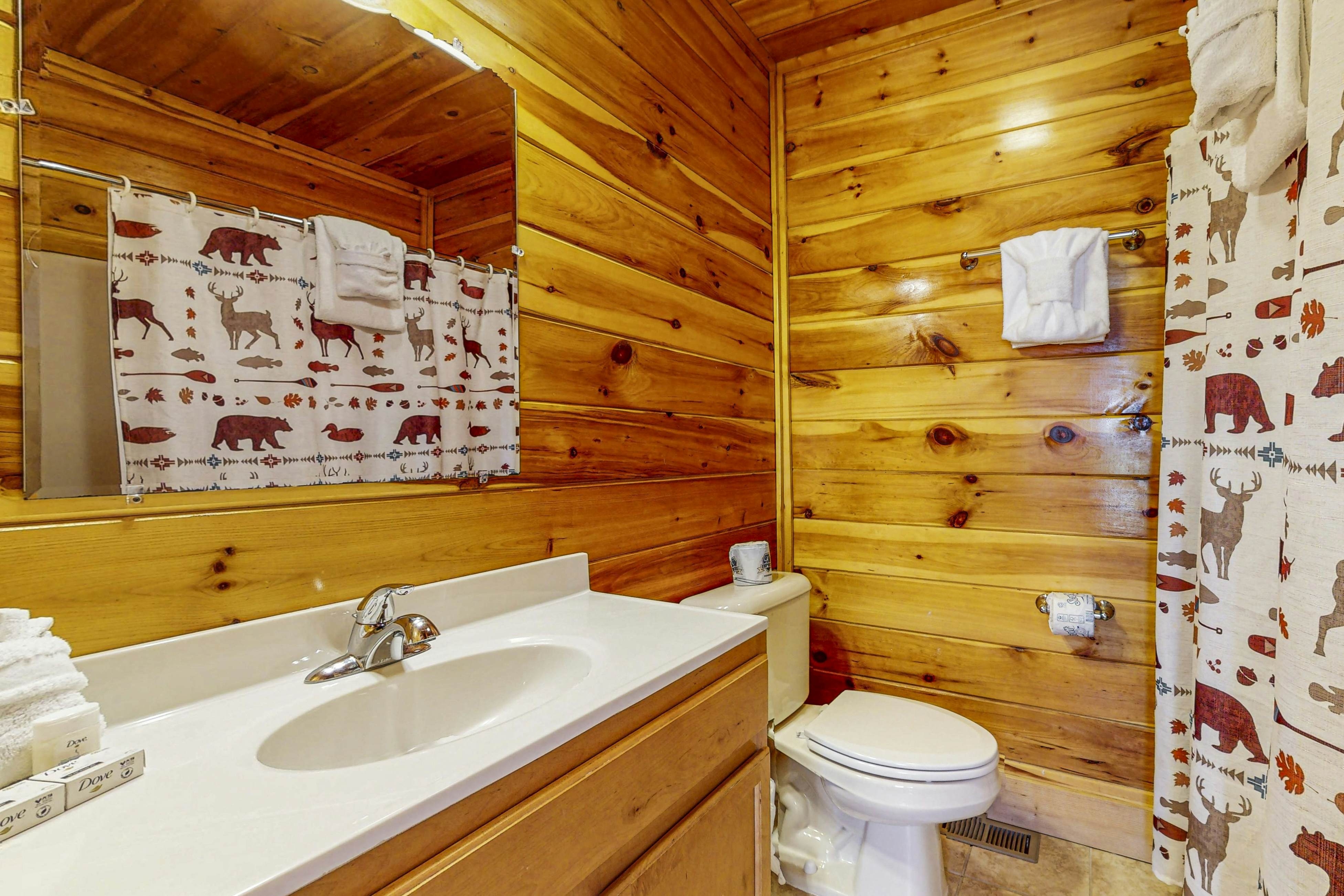 Unique mountain view cabin w/ hot tub & air hockey + Free Attraction Tickets