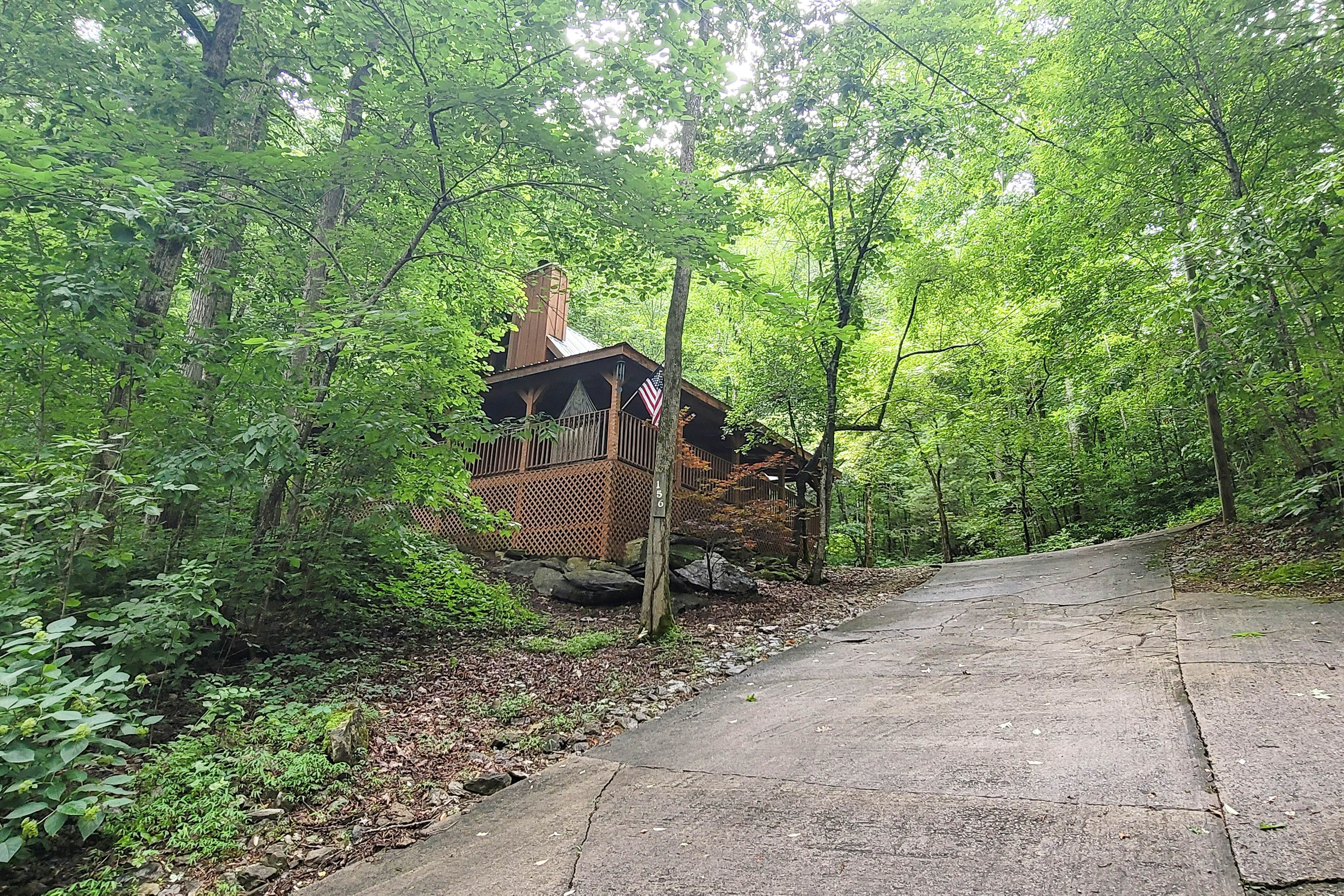 Treetop cabin with Free Attraction TIckets, private hot tub, seasonal pool, deck