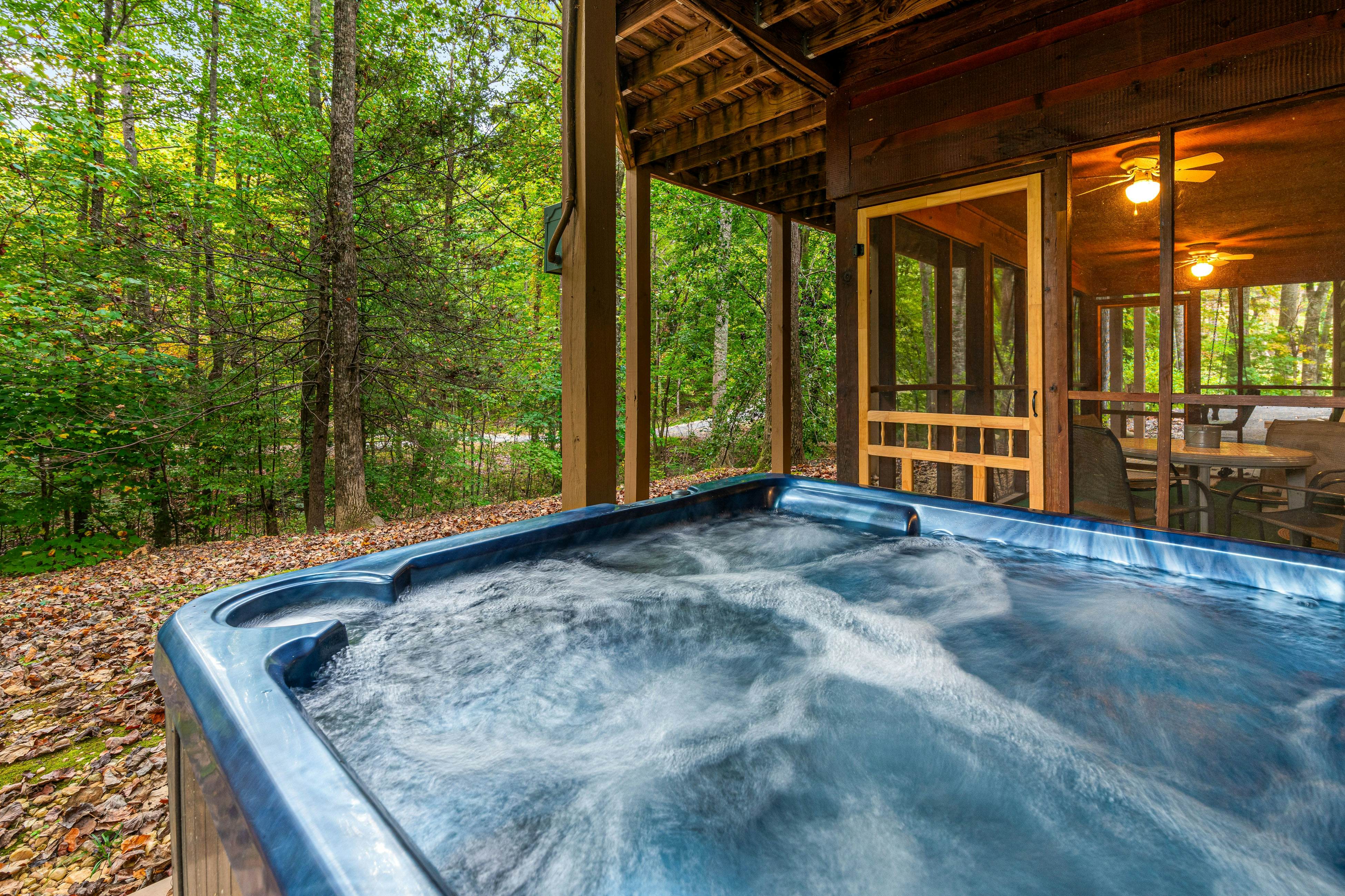 Smoky Mtn cabin w/ hot tub, firepit, game room, deck, & free attraction tickets